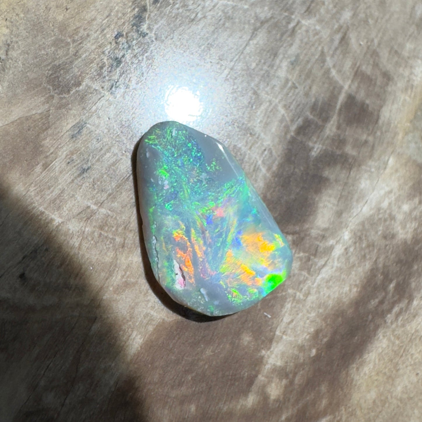 1.2ct Hand - Cut Solid Lightning Ridge Semi Black Opal