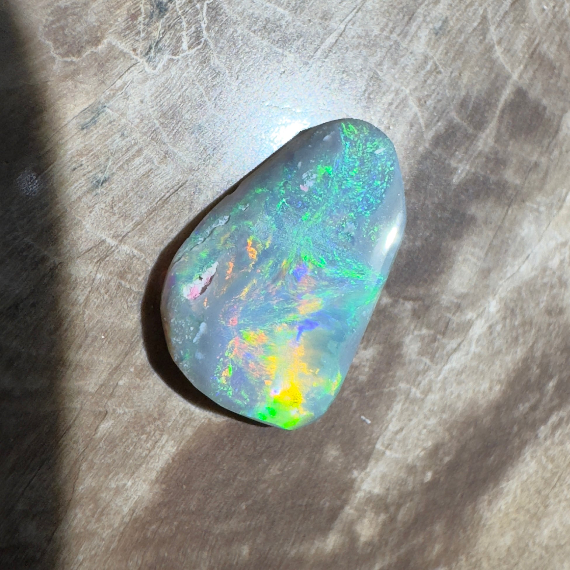 1.2ct Hand - Cut Solid Lightning Ridge Semi Black Opal