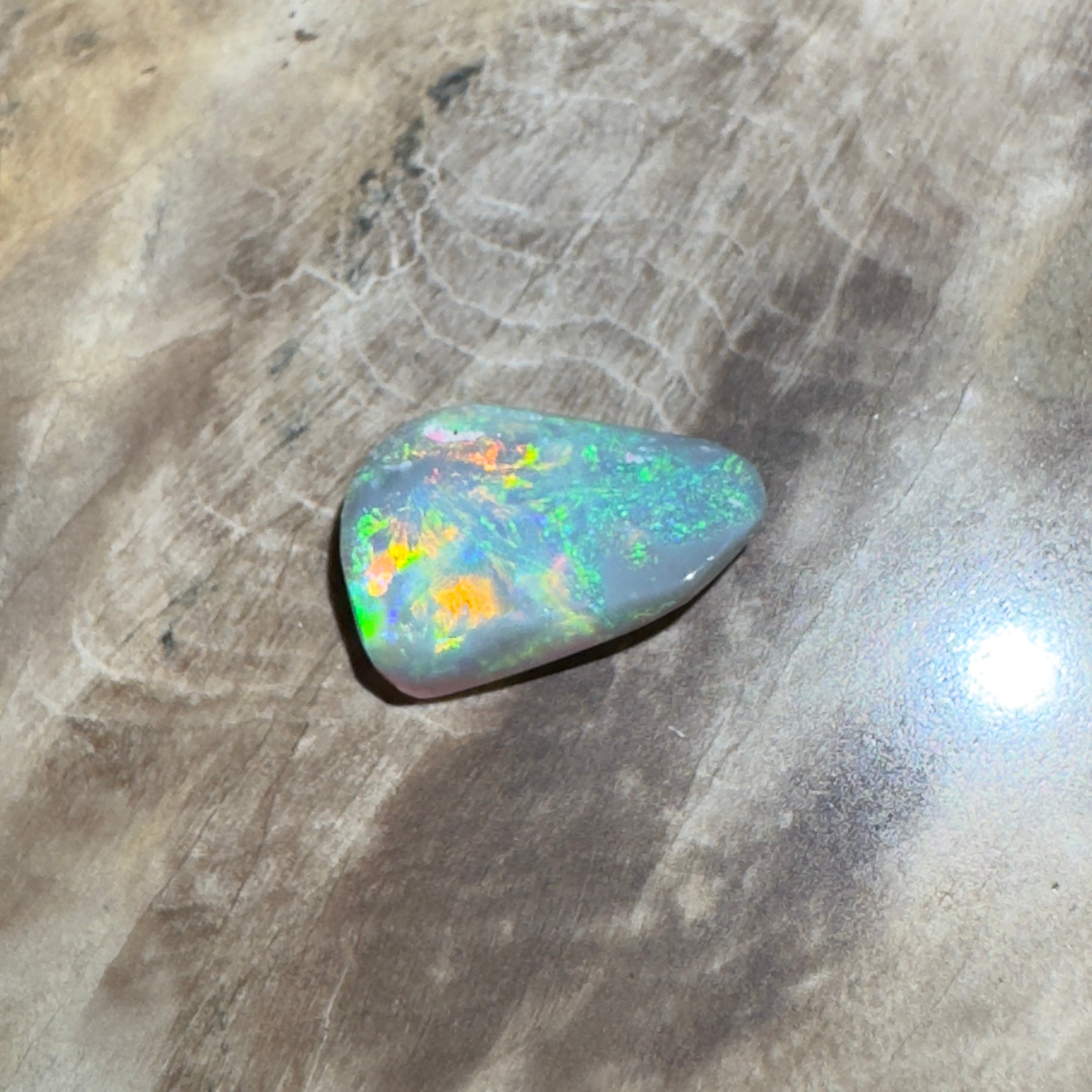 1.2ct Hand - Cut Solid Lightning Ridge Semi Black Opal