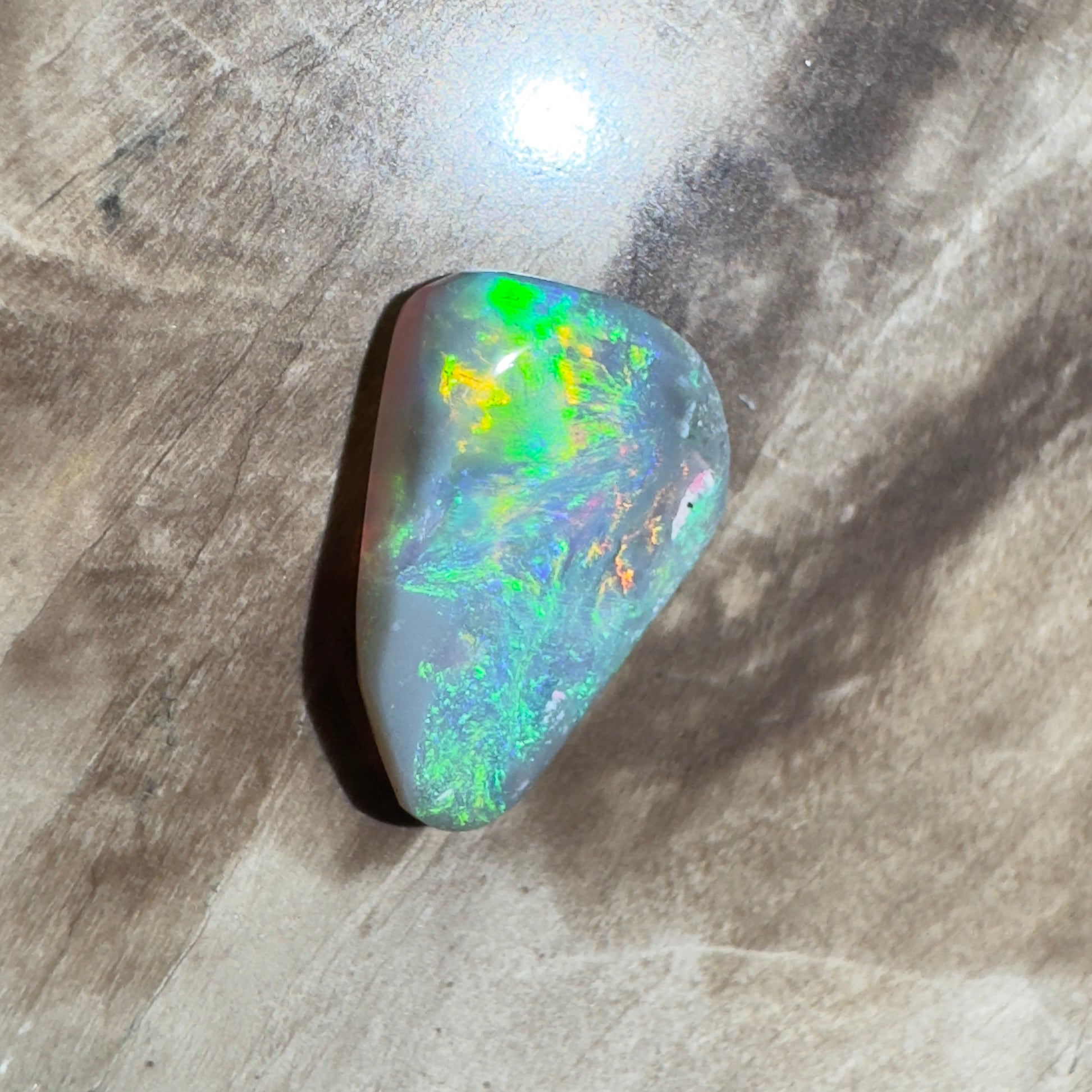 1.2ct Hand - Cut Solid Lightning Ridge Semi Black Opal