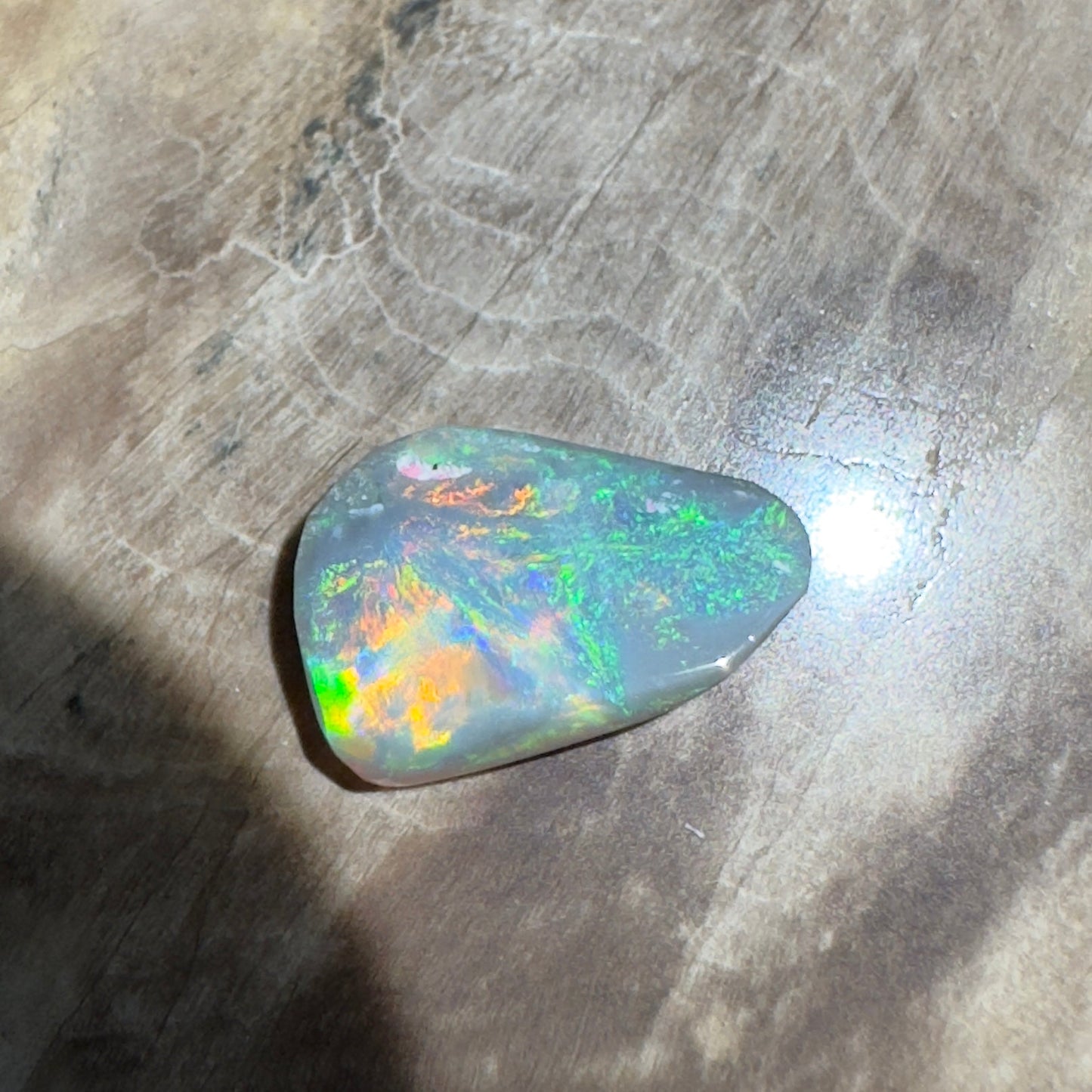 1.2ct Hand - Cut Solid Lightning Ridge Semi Black Opal