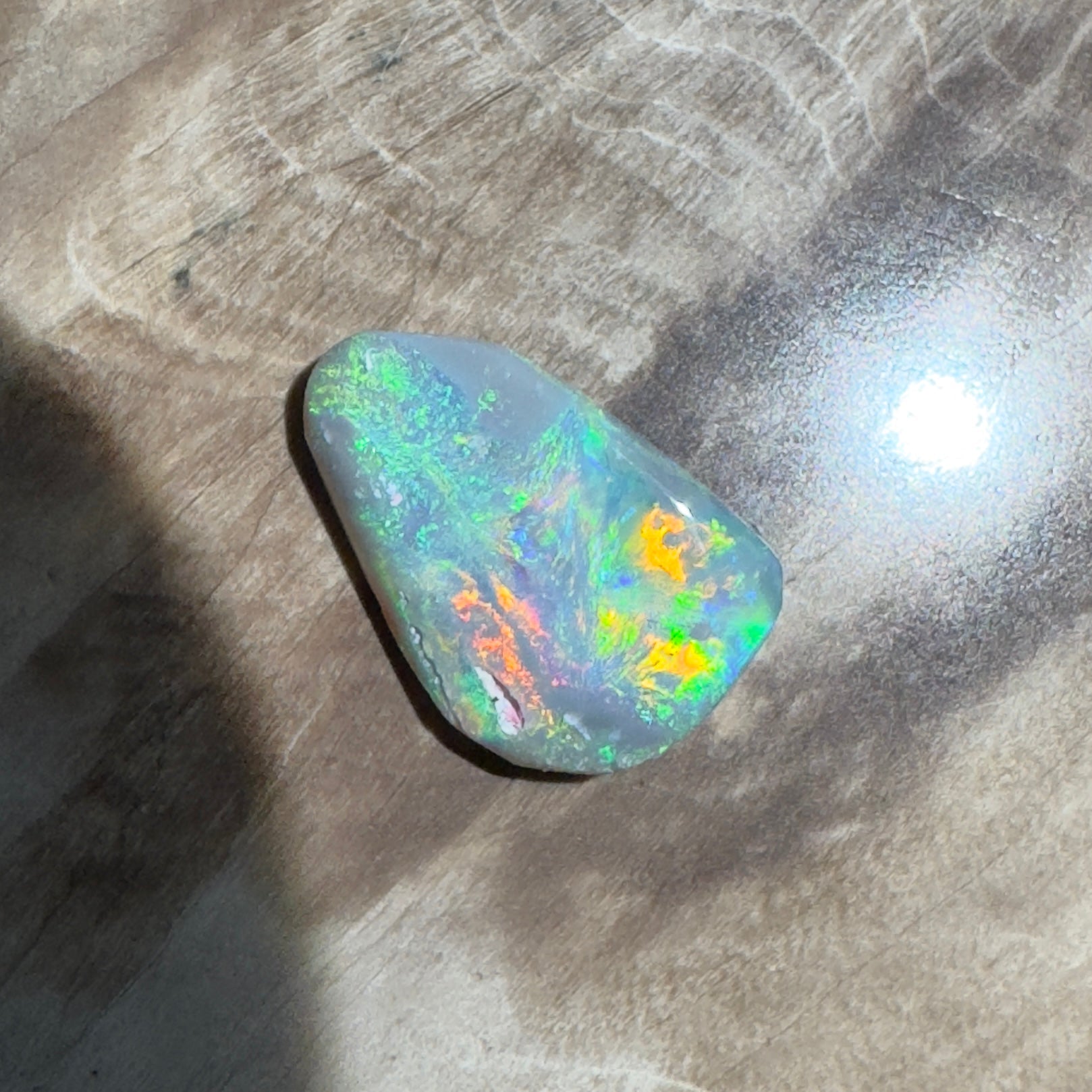 1.2ct Hand - Cut Solid Lightning Ridge Semi Black Opal
