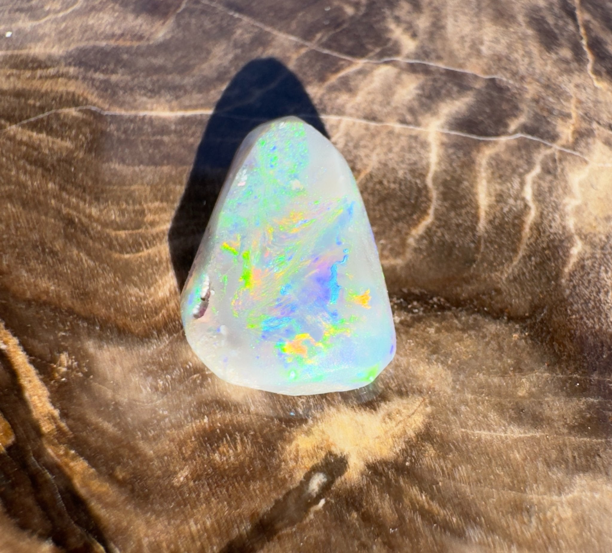 1.2ct Hand - Cut Solid Lightning Ridge Semi Black Opal