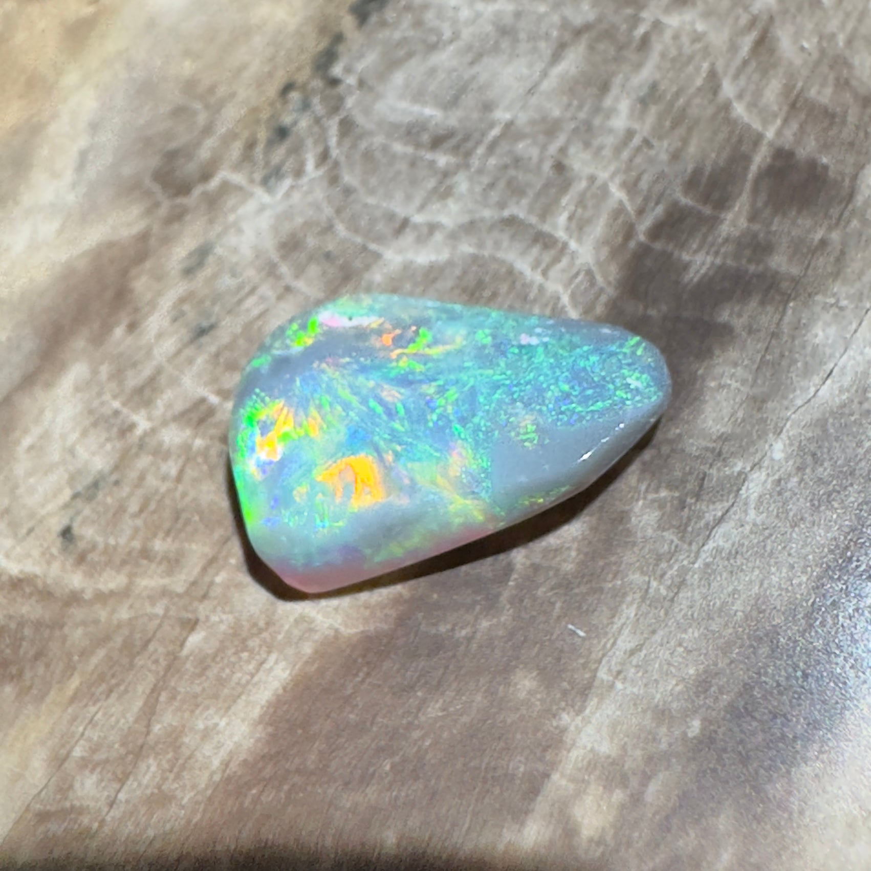 1.2ct Hand - Cut Solid Lightning Ridge Semi Black Opal