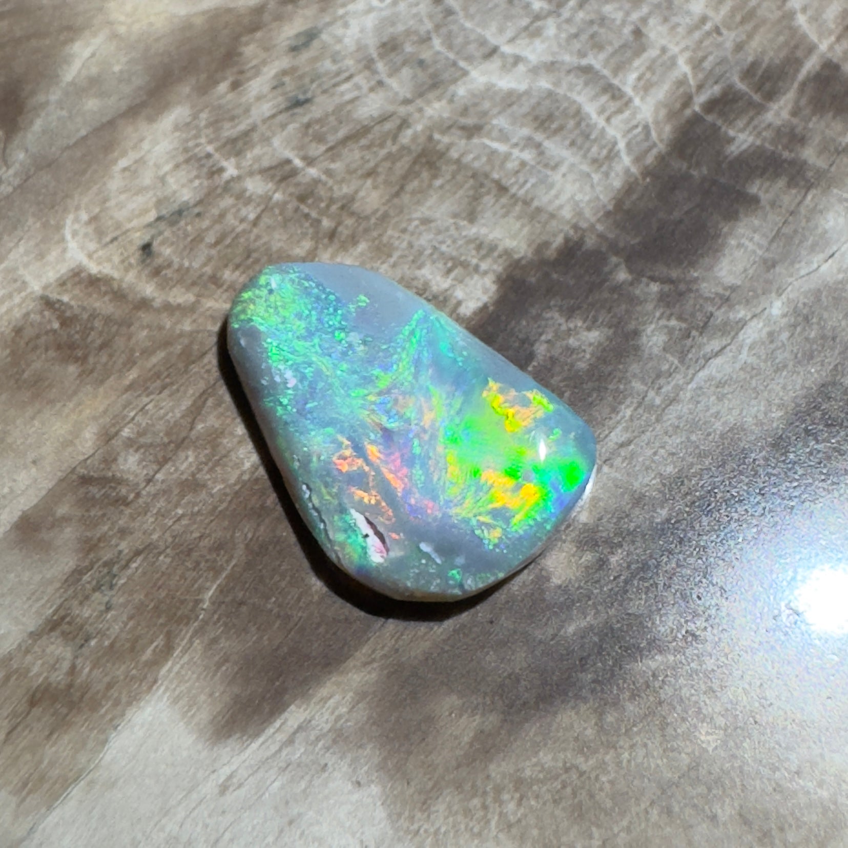 1.2ct Hand - Cut Solid Lightning Ridge Semi Black Opal