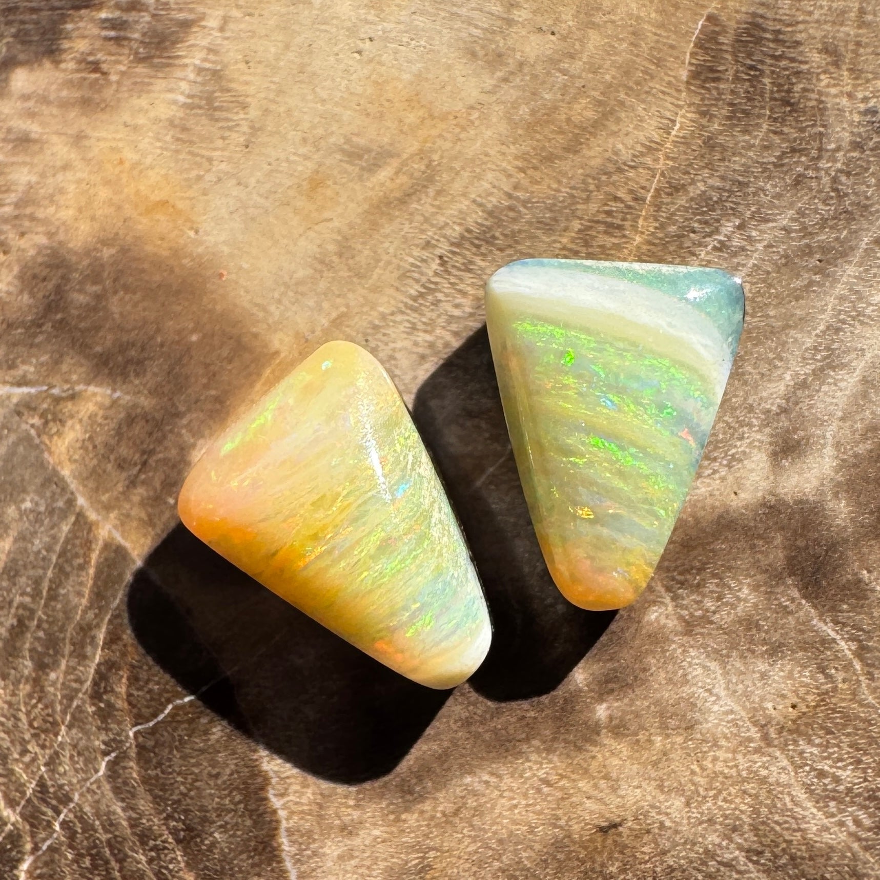 1.2ct Queensland Boulder Opal matched pair | Solid Australian Opal | Hand-Cut