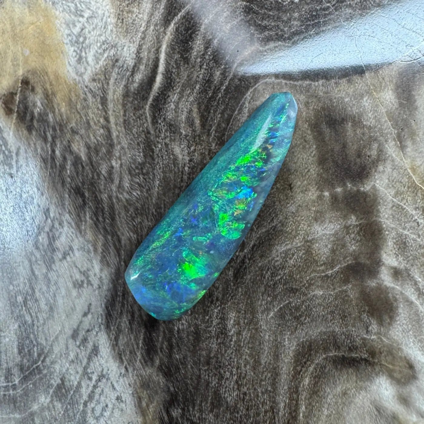 1.3ct Hand - Cut Solid Lightning Ridge Semi Black Opal