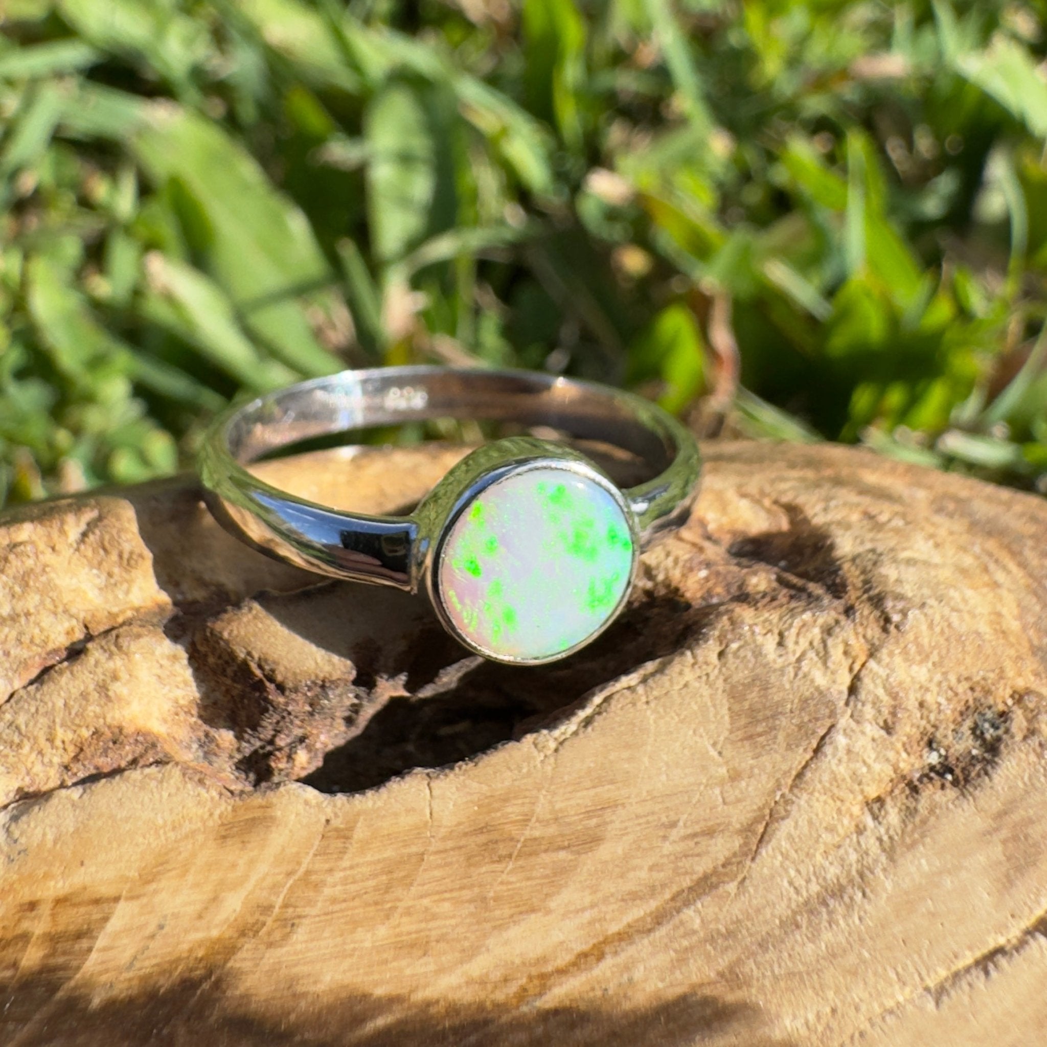 1.3ct Lightning Ridge Opal Ring ~ 'Cradle Mountain Glow' | 925 Sterling Silver | Solid Australian Opal