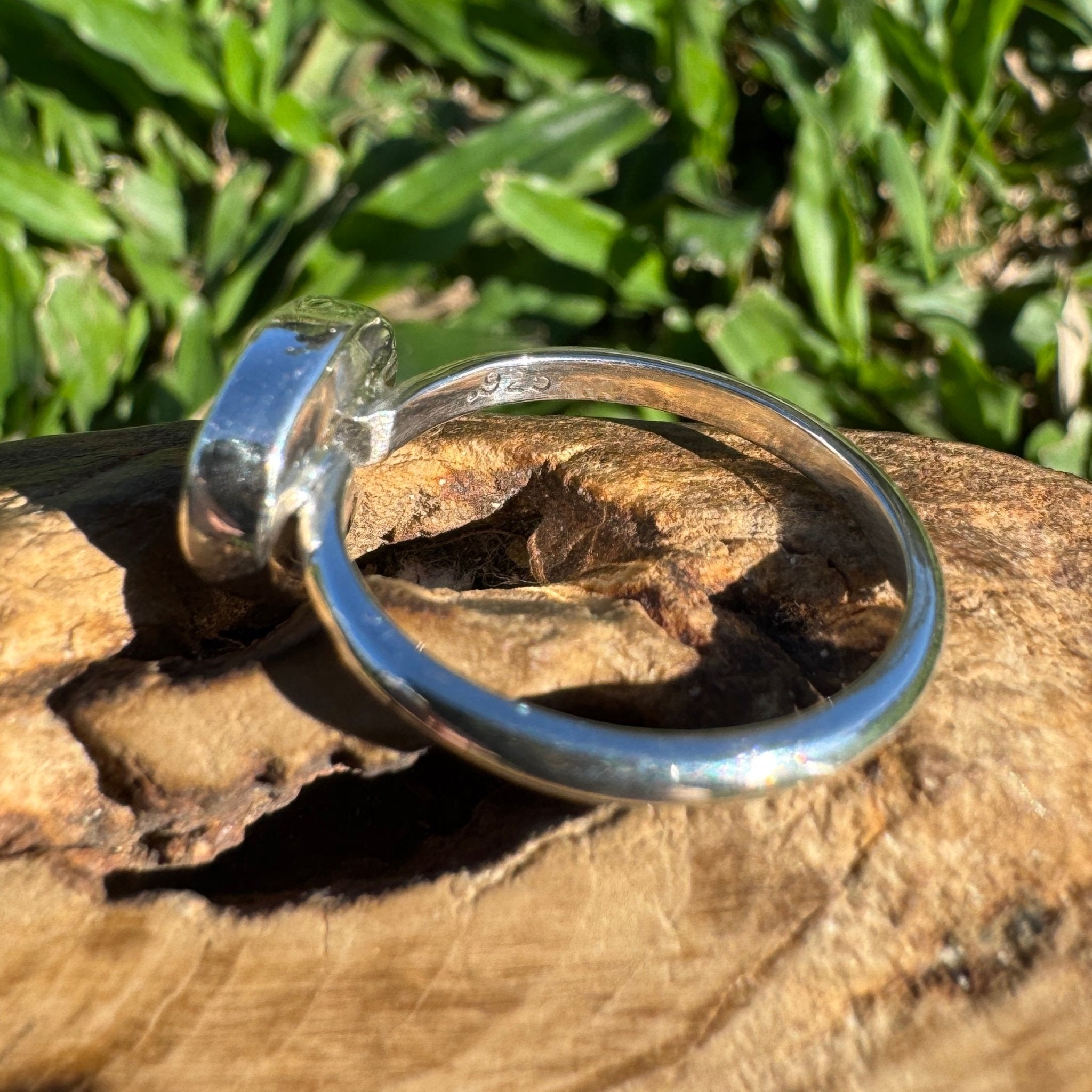 1.4ct Australian Solid Lightning Ridge Opal Ring ~ 'Silver Tide' | 925 Sterling Silver | Solid Australian Opal