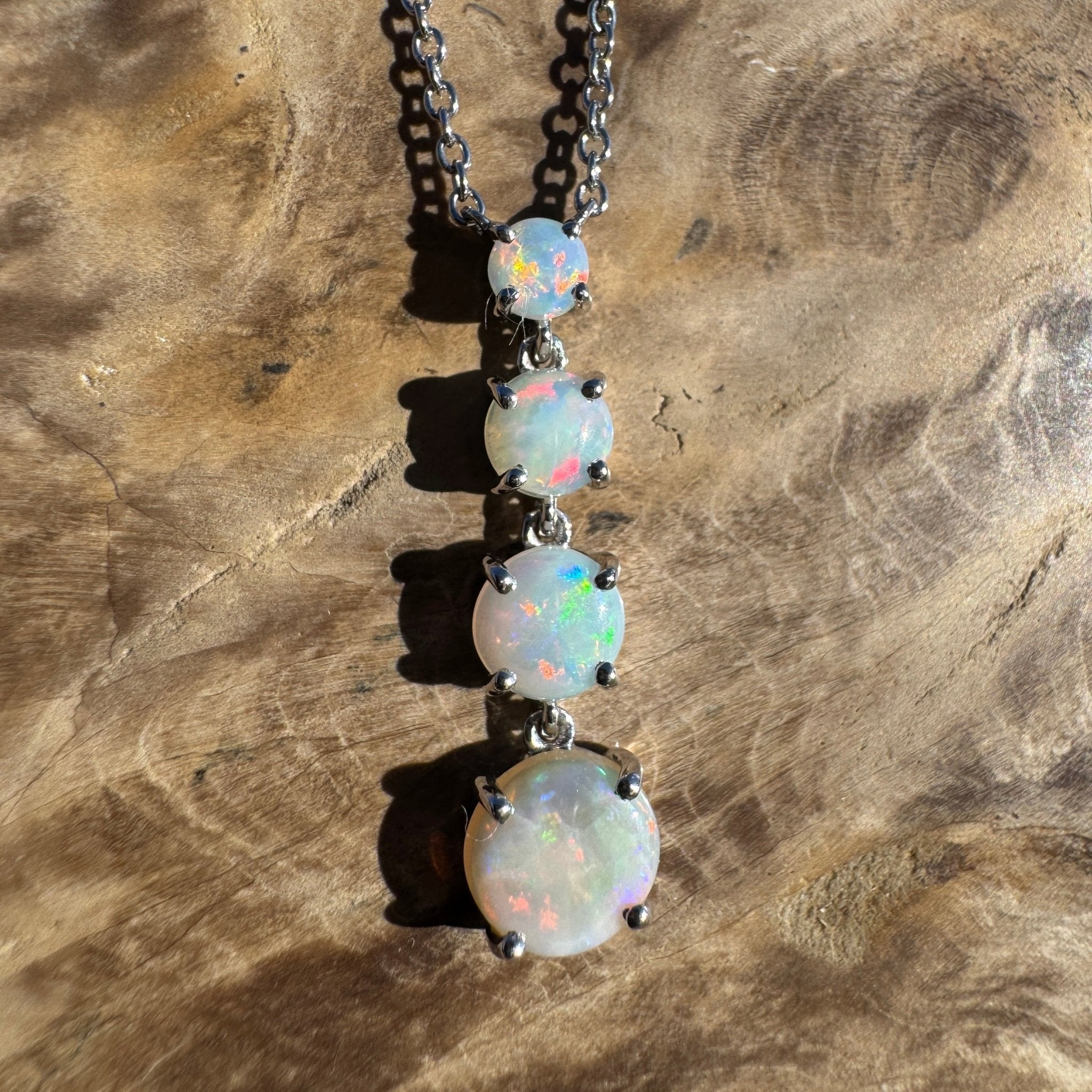 1.4ct Coober Pedy Opal Pendant Necklace ~ 'Desert Starfall' | 925 Sterling Silver | Solid Australian Opal