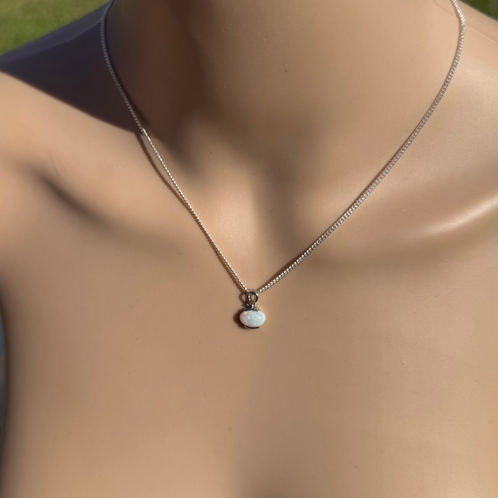 1.4ct Coober Pedy Opal Pendant Necklace ~ 'Lyndhurst Radiance' | 925 Sterling Silver | Solid Australian Opal
