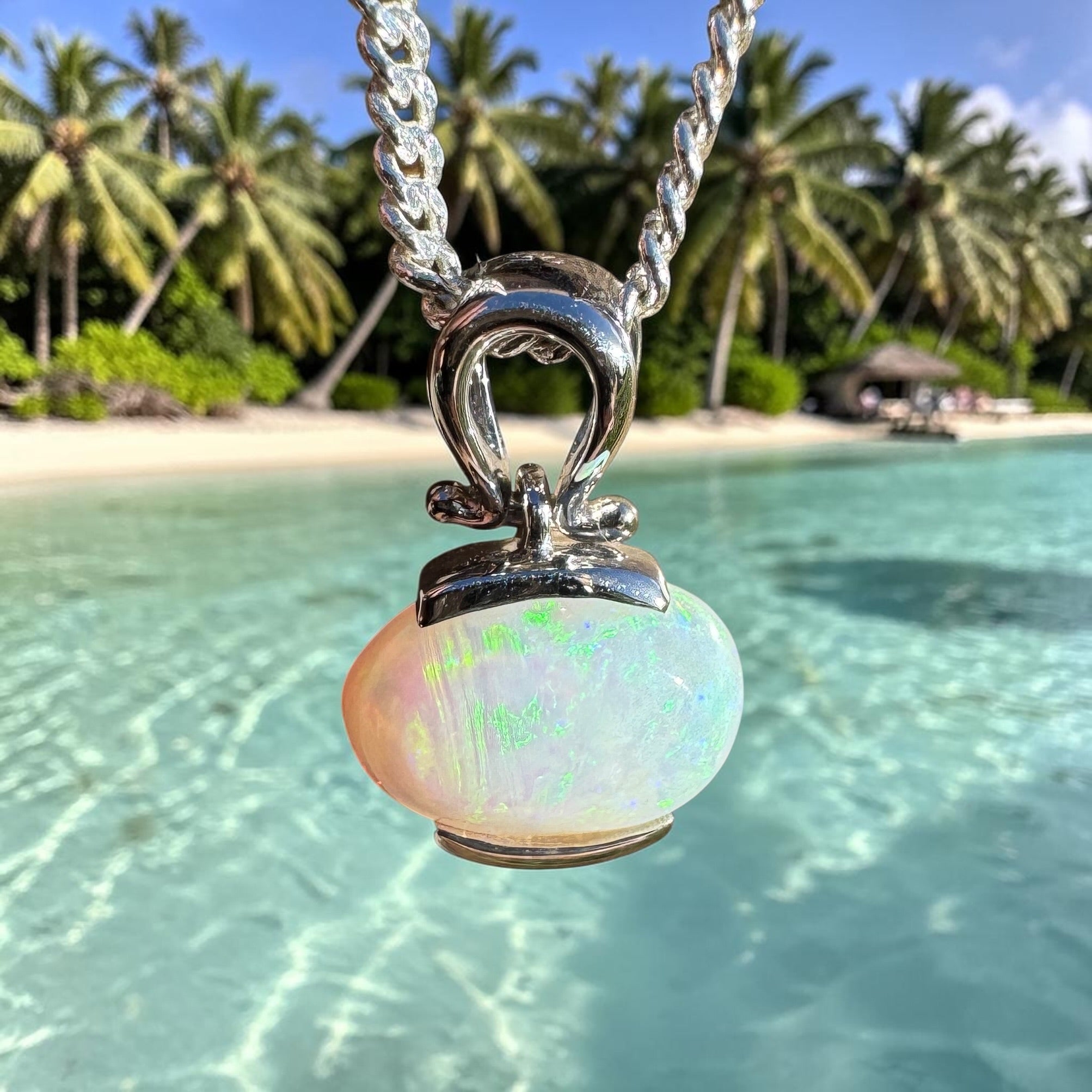 1.4ct Coober Pedy Opal Pendant Necklace ~ 'Lyndhurst Radiance' | 925 Sterling Silver | Solid Australian Opal
