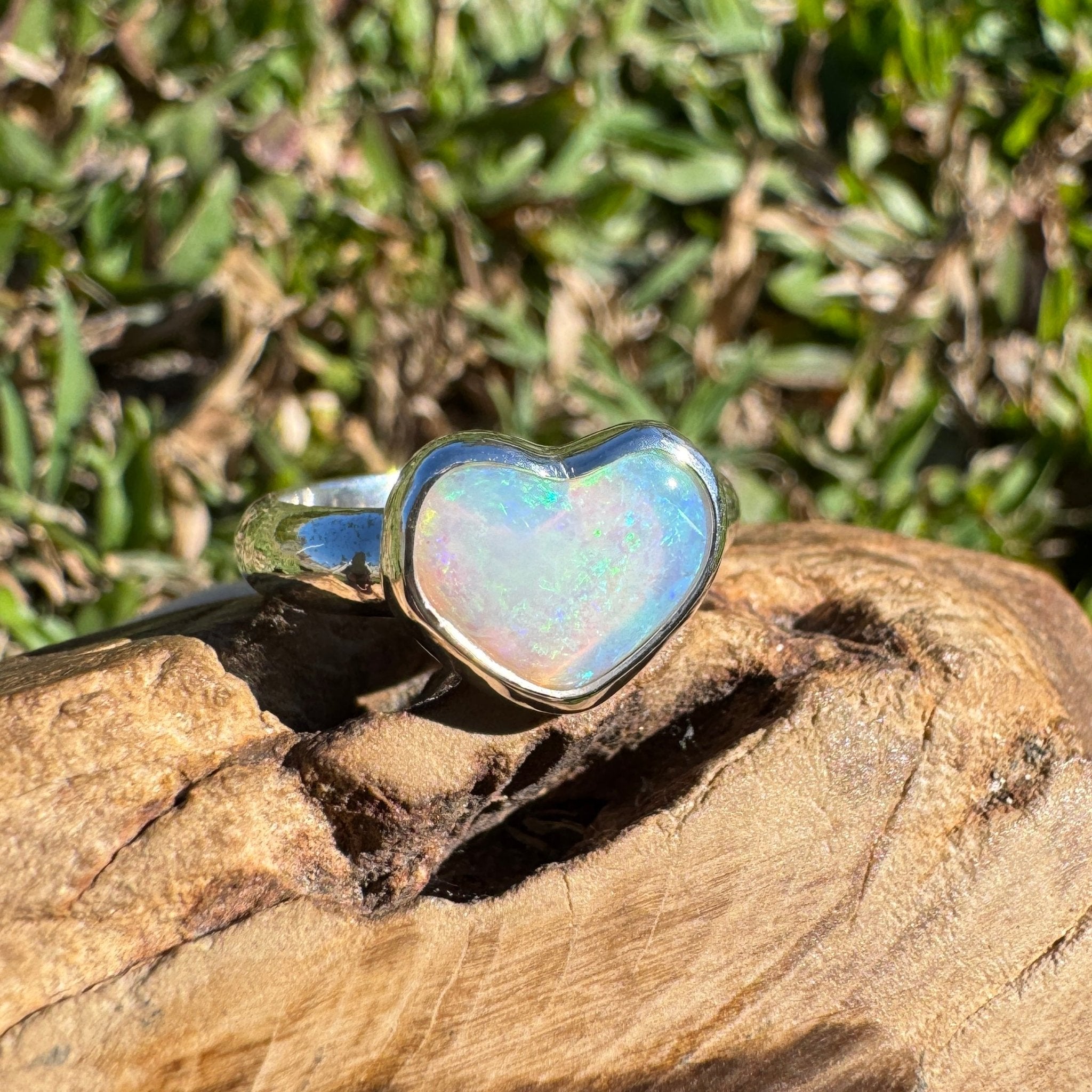 1.4ct Lightning Ridge Opal Ring ~ 'Cable Beach Blues' | 925 Sterling Silver | Solid Australian Opal