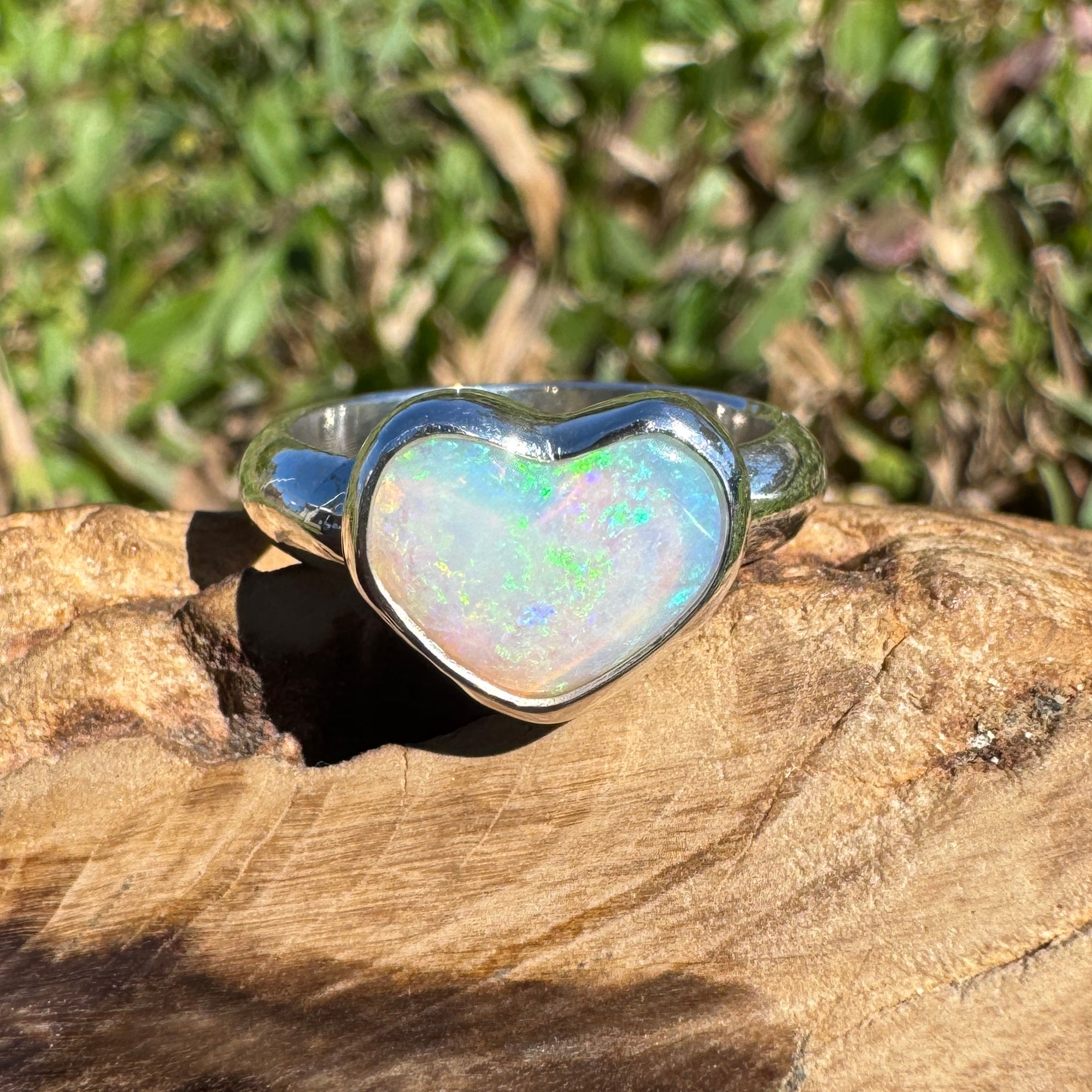 1.4ct Lightning Ridge Opal Ring ~ 'Cable Beach Blues' | 925 Sterling Silver | Solid Australian Opal