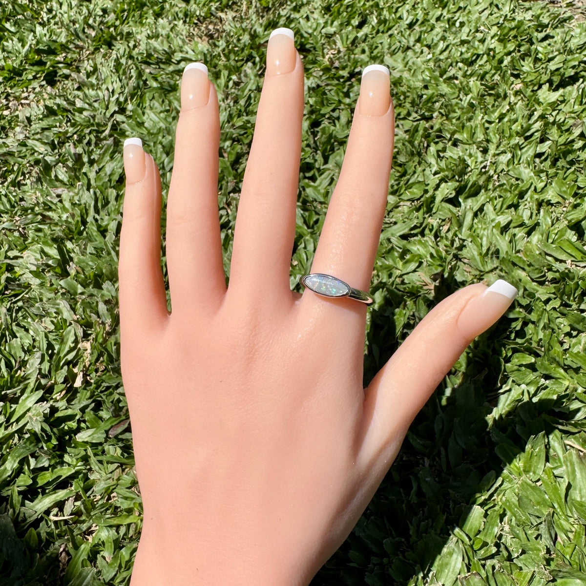 1.4ct Lightning Ridge Opal Ring ~ 'Morning at Montville' | 925 Sterling Silver | Solid Australian Opal