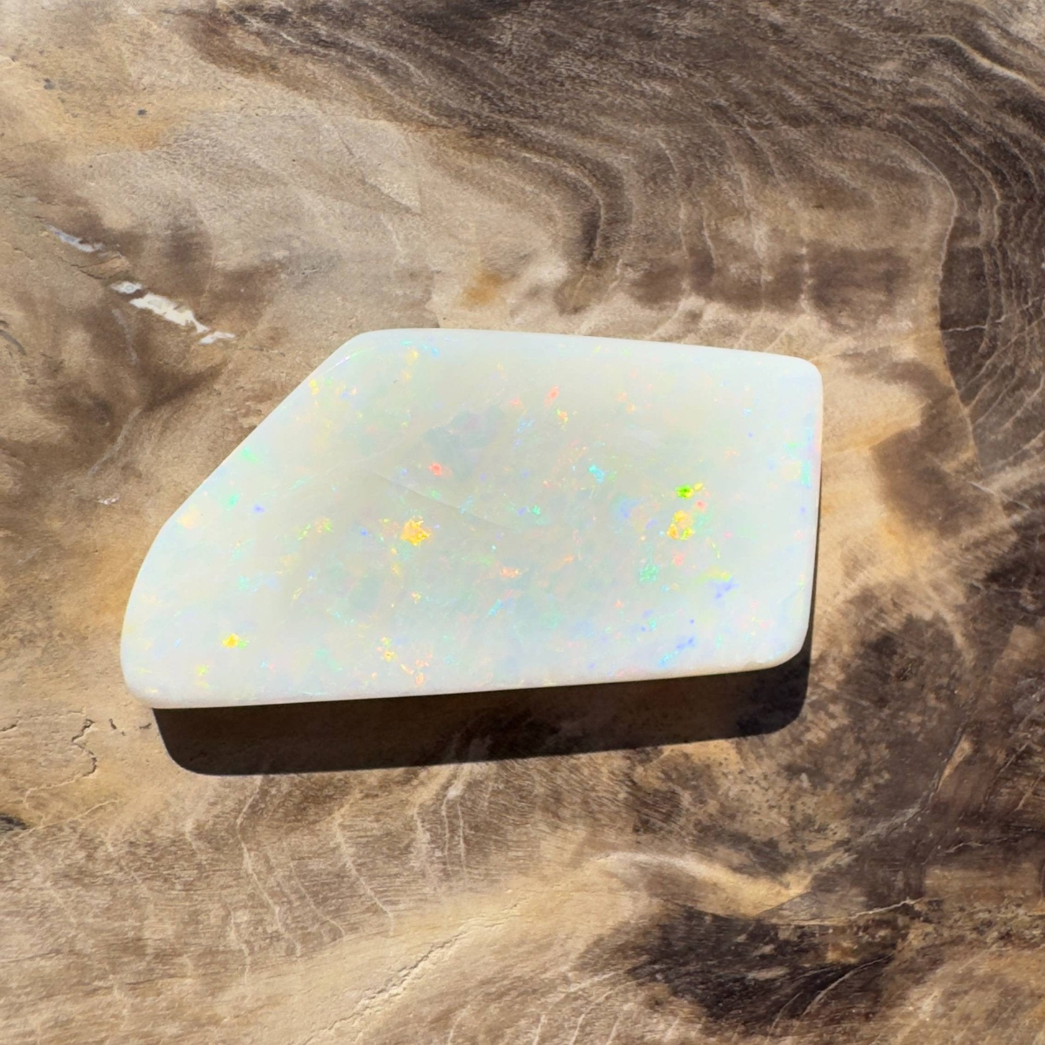15.3ct Hand - cut Solid Australian Coober Pedy Opal