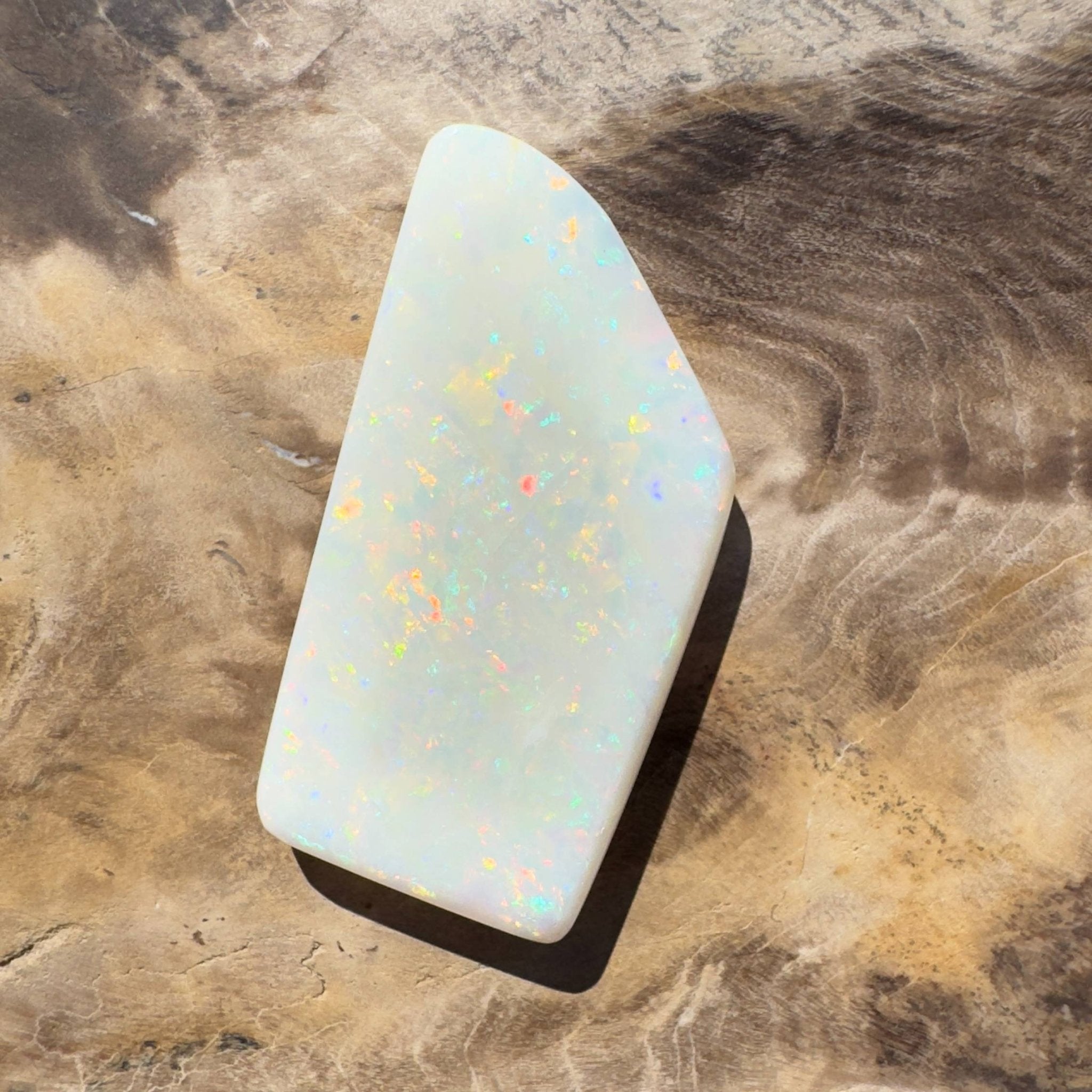 15.3ct Hand - cut Solid Australian Coober Pedy Opal