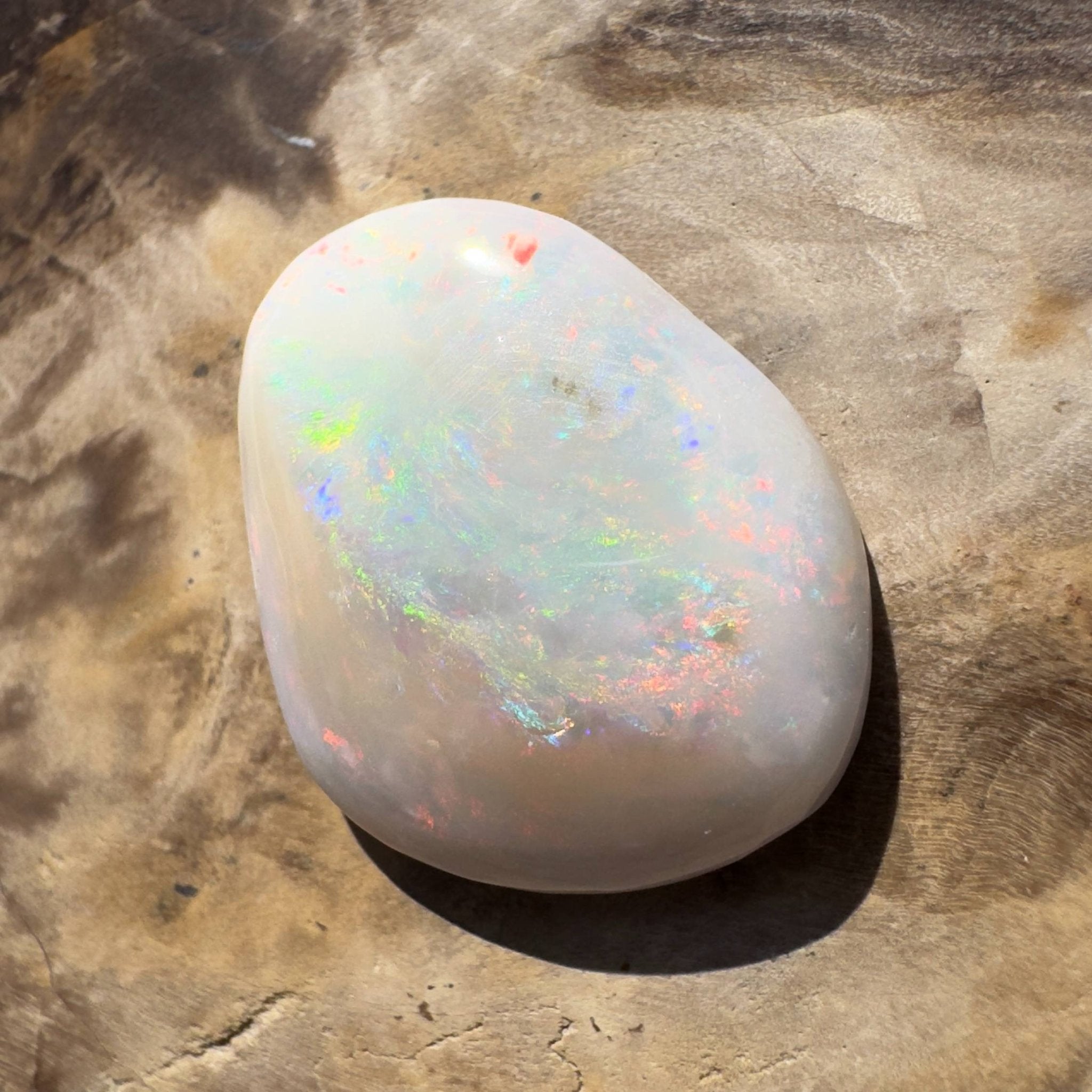 15.6ct Hand - cut Solid Australian Lightning Ridge Opal