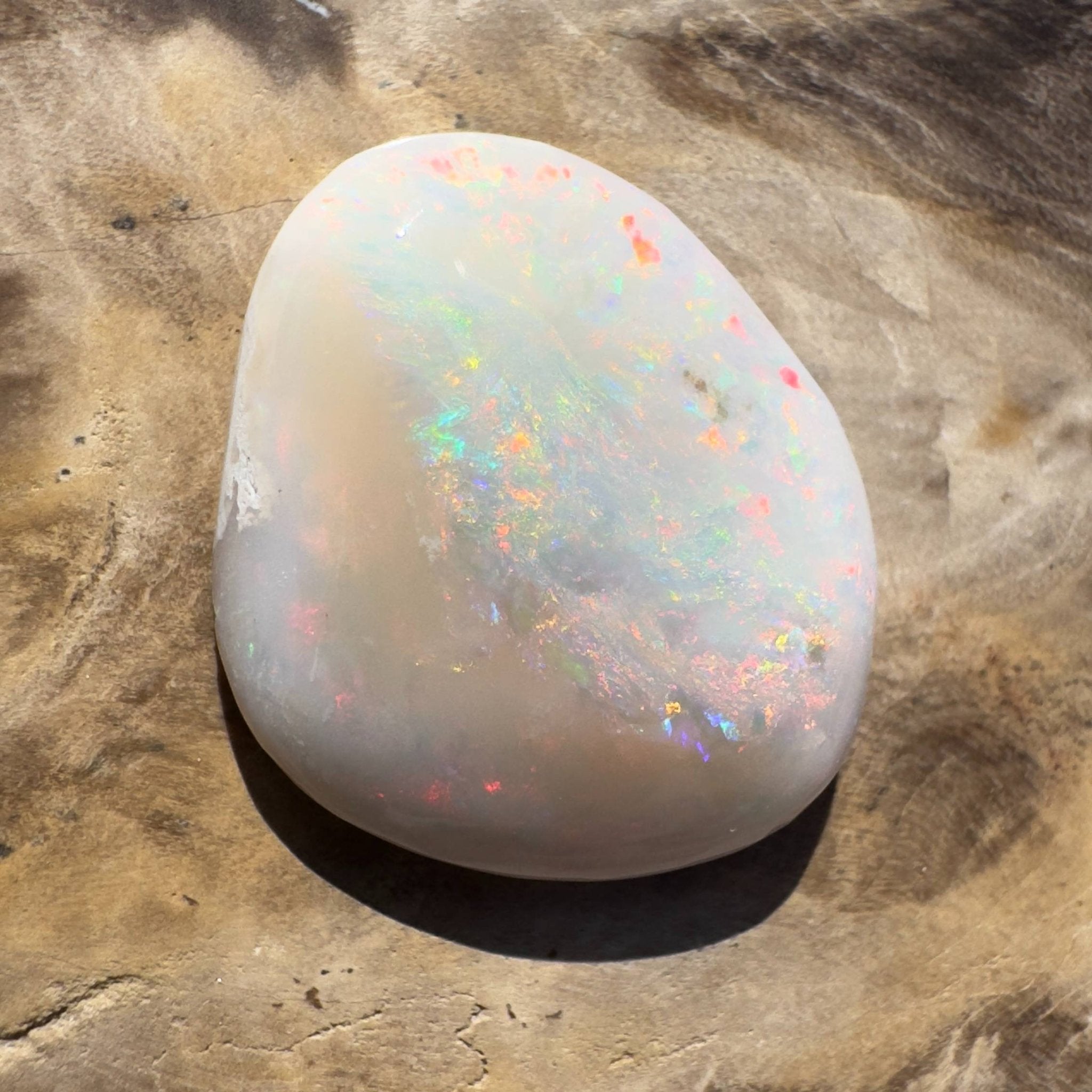 15.6ct Hand - cut Solid Australian Lightning Ridge Opal