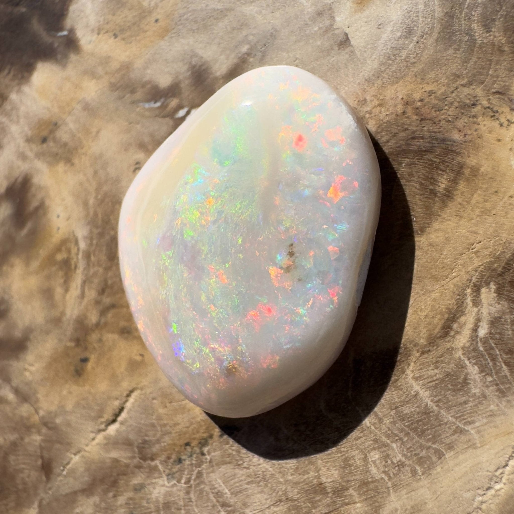 15.6ct Hand - cut Solid Australian Lightning Ridge Opal