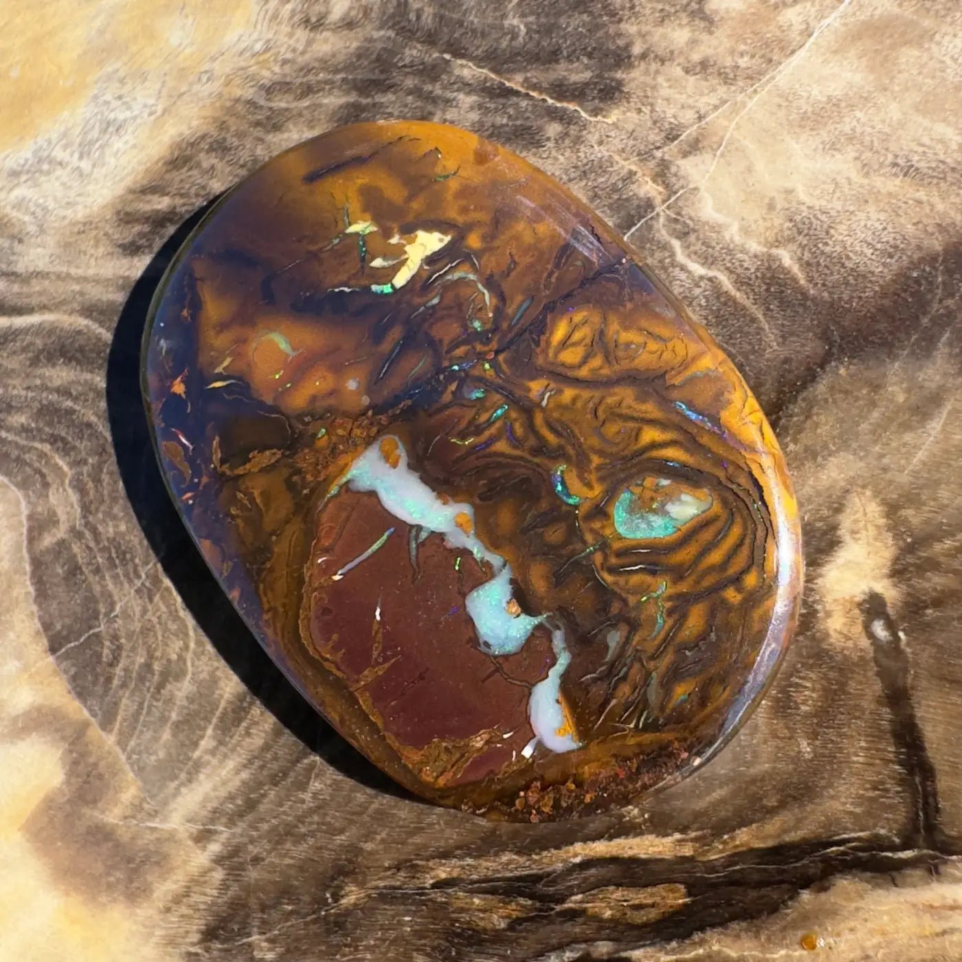 15.9ct Hand - Cut Solid Boulder Opal