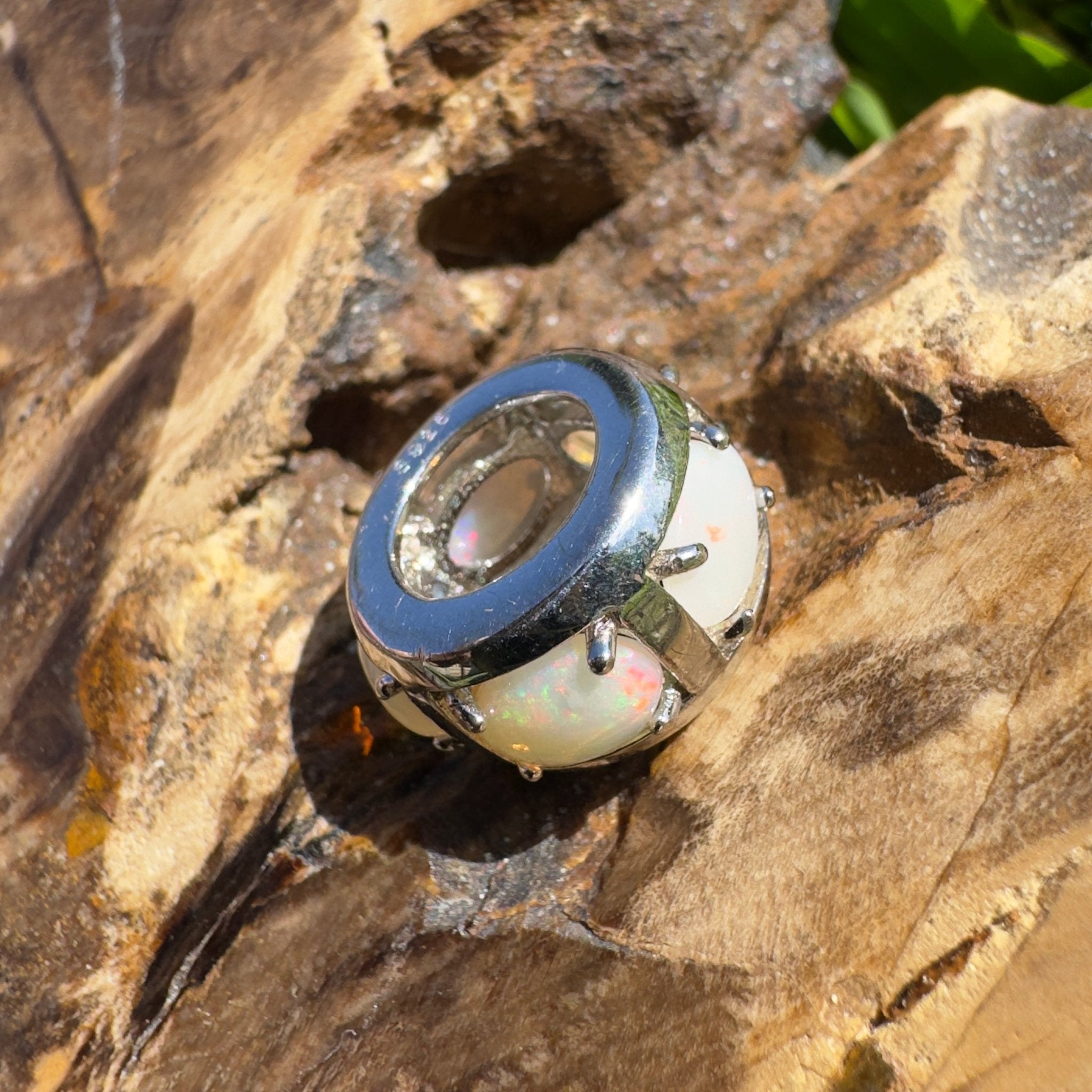 1.5ct Coober Pedy Opal Pandora Style Bead ~ 'Coober Collection' | 925 Sterling Silver | Solid Australian Opal