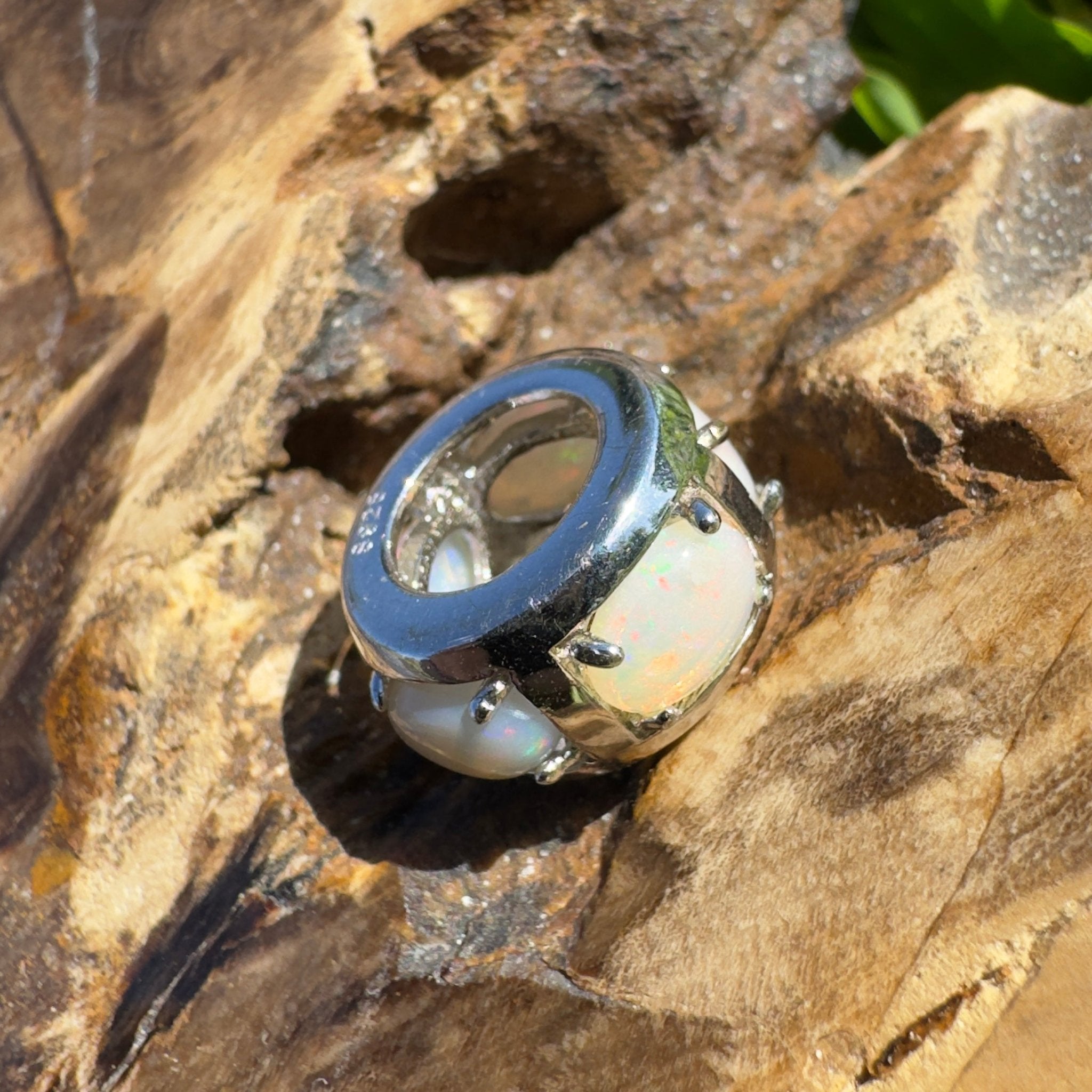 1.5ct Coober Pedy Opal Pandora Style Bead ~ 'Coober Collection' | 925 Sterling Silver | Solid Australian Opal