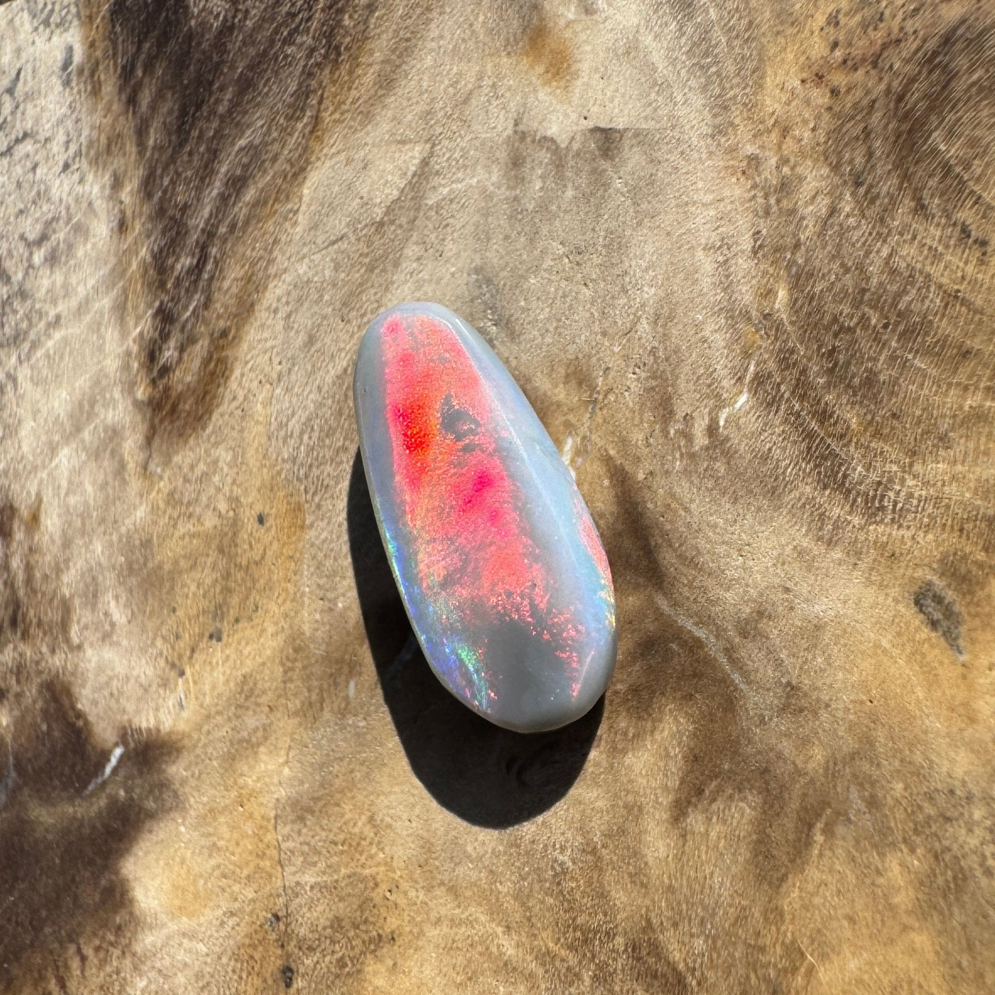 1.5ct Hand - cut Solid Lightning Ridge Semi Black Opal