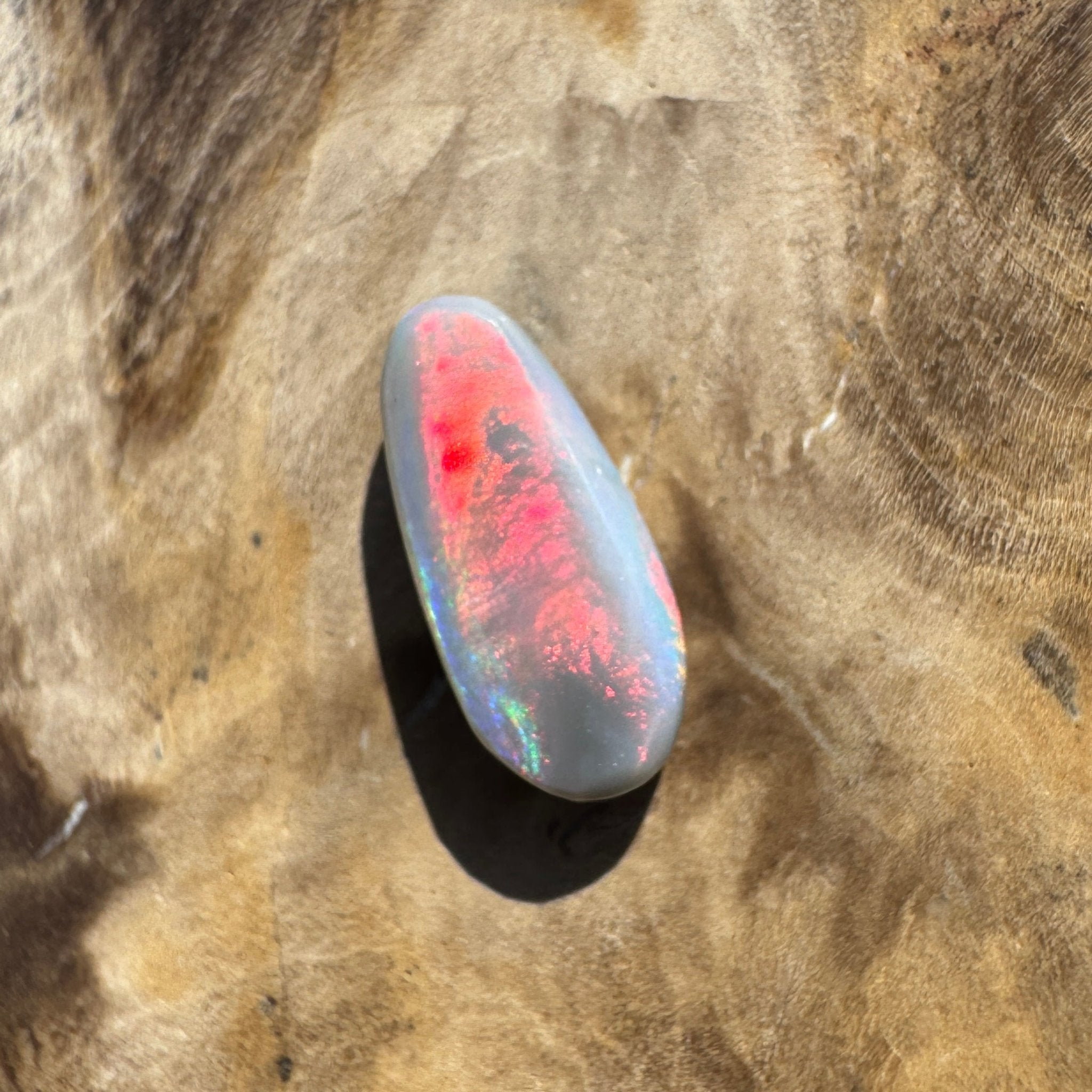 1.5ct Hand - cut Solid Lightning Ridge Semi Black Opal