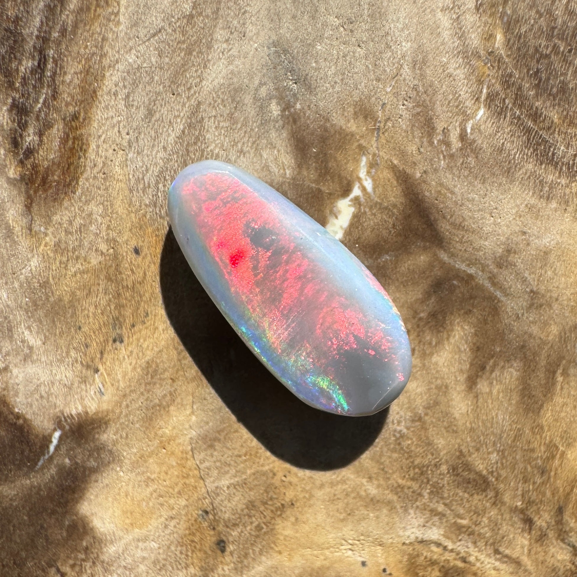 1.5ct Hand - cut Solid Lightning Ridge Semi Black Opal