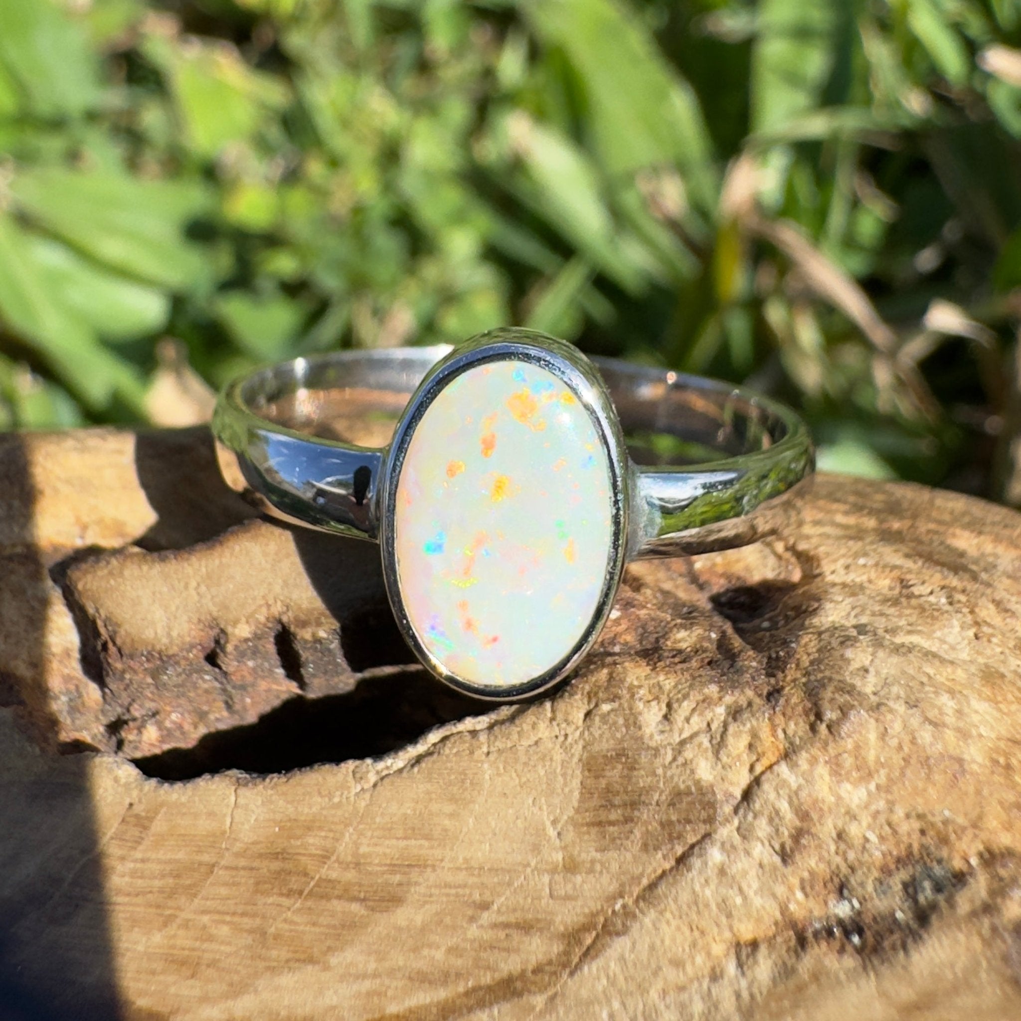 1.5ct Lightning Ridge Opal Ring ~ 'Cape Leveque Blaze' | 925 Sterling Silver | Solid Australian Opal