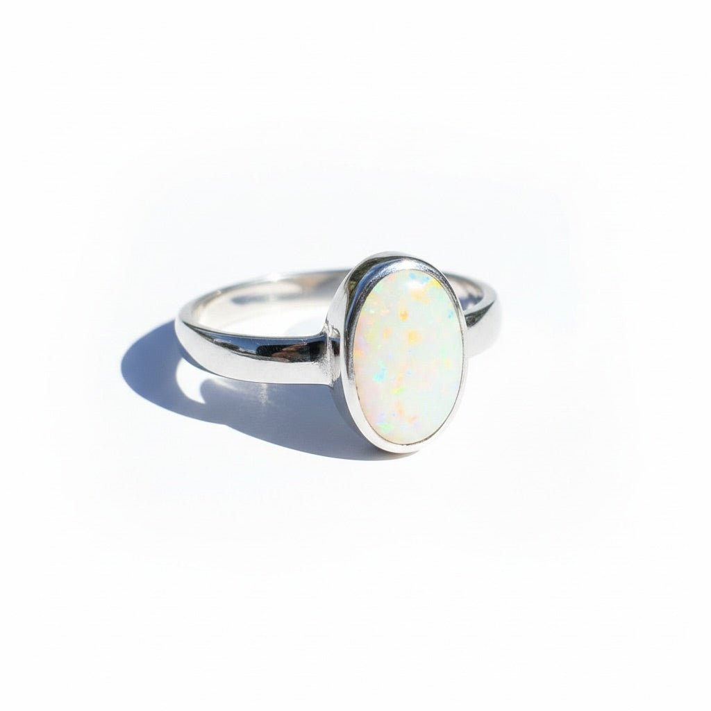 1.5ct Lightning Ridge Opal Ring ~ 'Cape Leveque Blaze' | 925 Sterling Silver | Solid Australian Opal