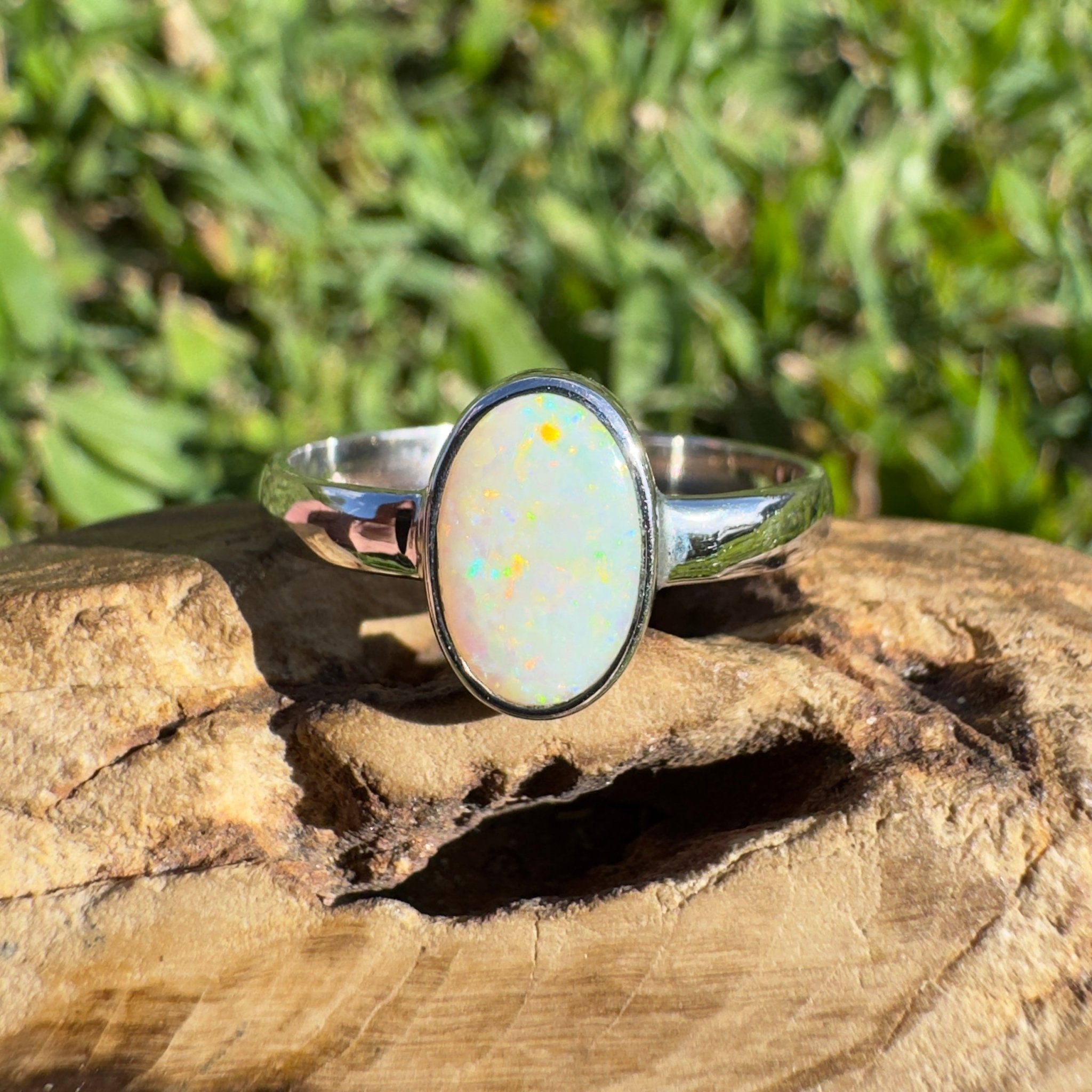 1.5ct Lightning Ridge Opal Ring ~ 'Cape Leveque Blaze' | 925 Sterling Silver | Solid Australian Opal