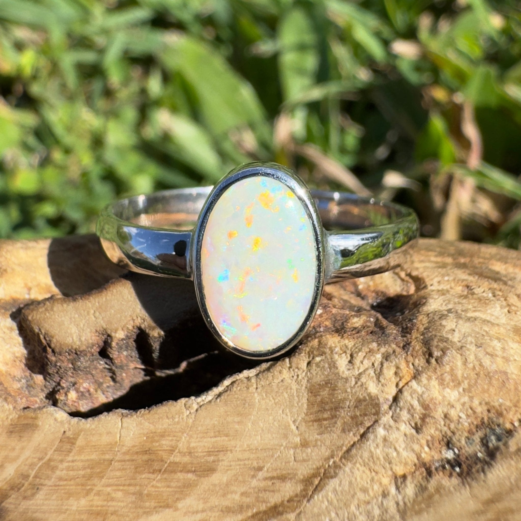1.5ct Lightning Ridge Opal Ring ~ 'Cape Leveque Blaze' | 925 Sterling Silver | Solid Australian Opal