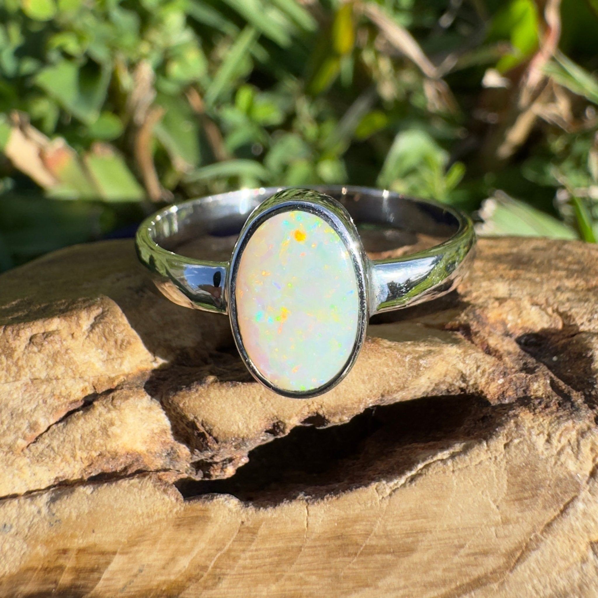 1.5ct Lightning Ridge Opal Ring ~ 'Cape Leveque Blaze' | 925 Sterling Silver | Solid Australian Opal