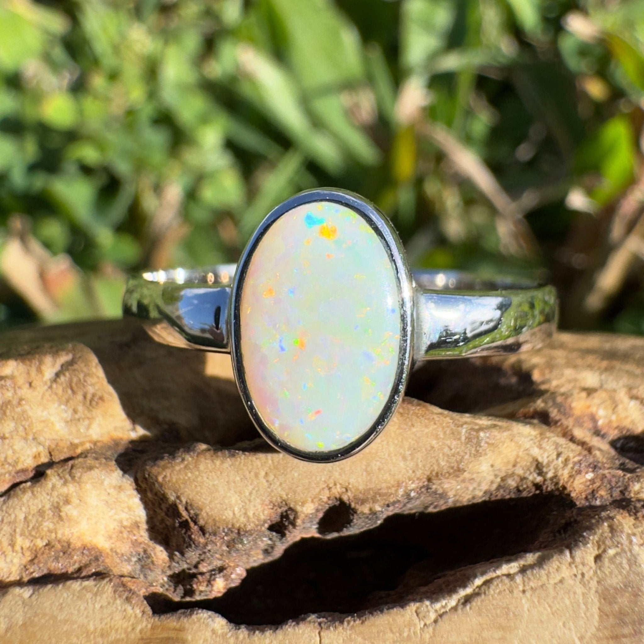 1.5ct Lightning Ridge Opal Ring ~ 'Cape Leveque Blaze' | 925 Sterling Silver | Solid Australian Opal