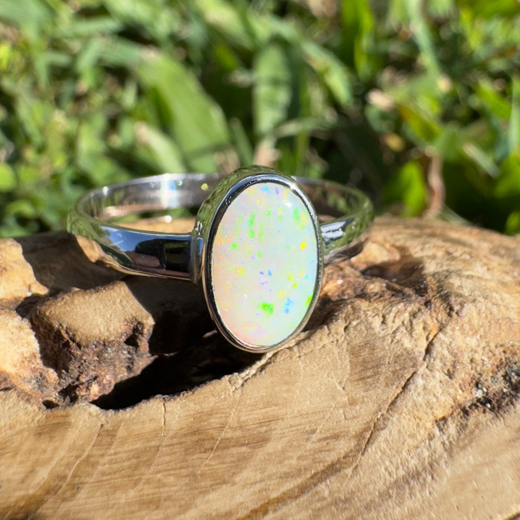 1.5ct Lightning Ridge Opal Ring ~ 'Cape Leveque Blaze' | 925 Sterling Silver | Solid Australian Opal