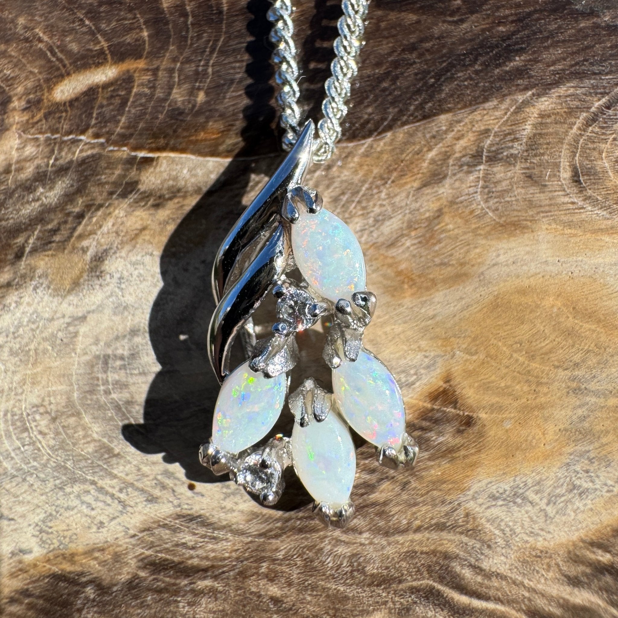 1.6ct Coober Pedy Opal Pendant Necklace ~ 'Kata Tjuta Sprinkle' | 925 Sterling Silver | Solid Australian Opal