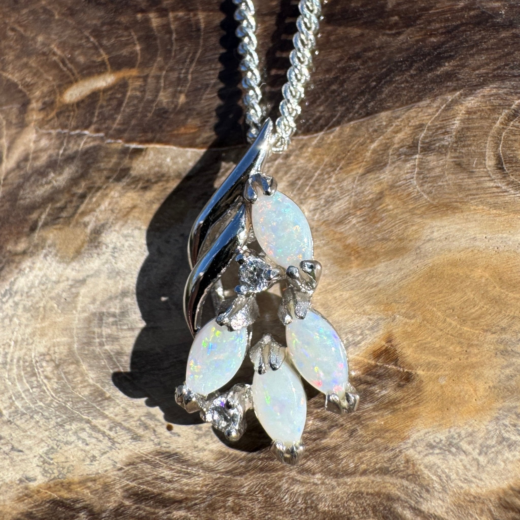 1.6ct Coober Pedy Opal Pendant Necklace ~ 'Kata Tjuta Sprinkle' | 925 Sterling Silver | Solid Australian Opal