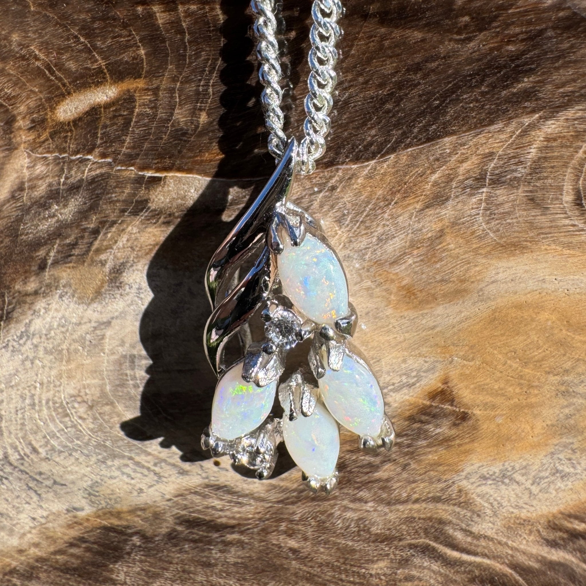 1.6ct Coober Pedy Opal Pendant Necklace ~ 'Kata Tjuta Sprinkle' | 925 Sterling Silver | Solid Australian Opal