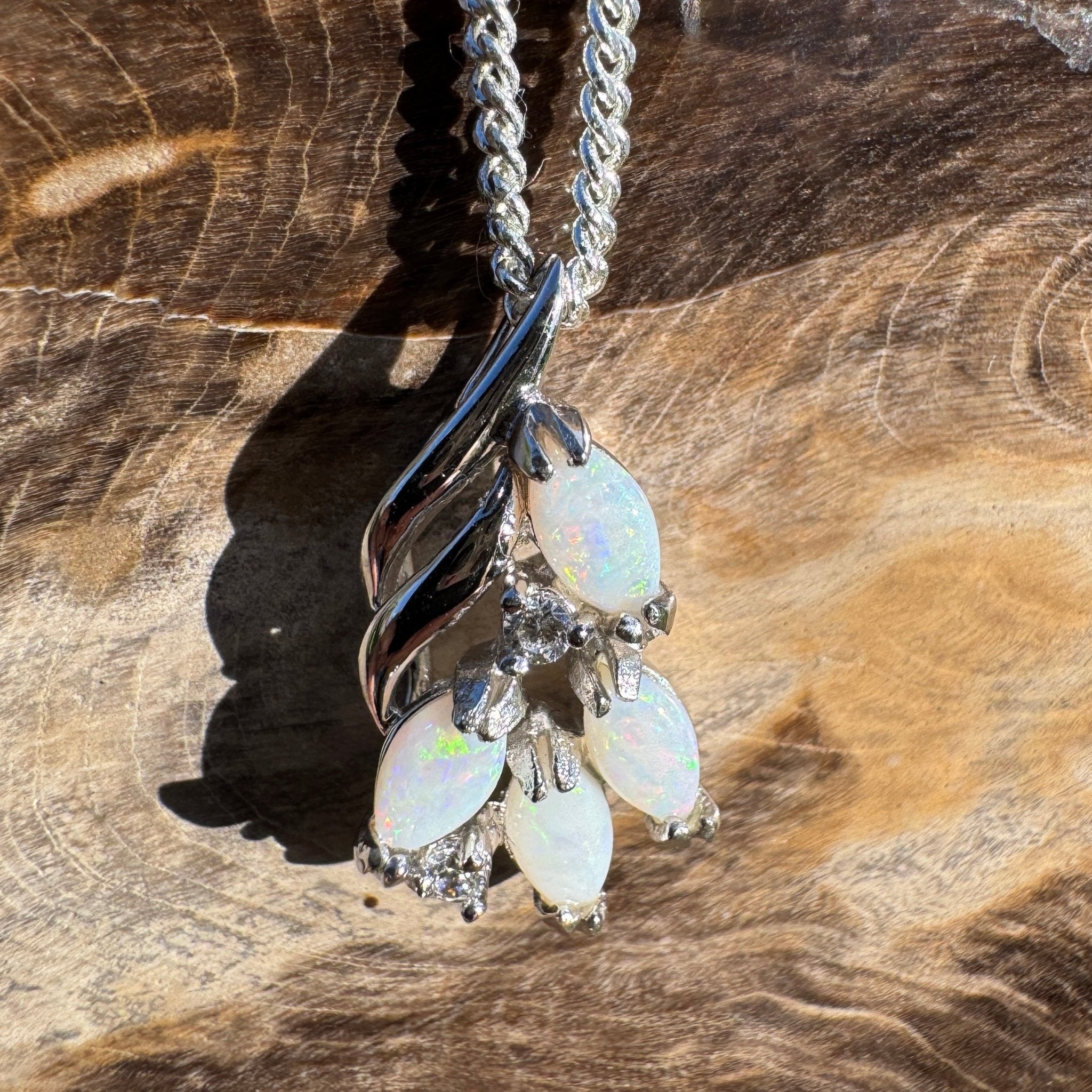 1.6ct Coober Pedy Opal Pendant Necklace ~ 'Kata Tjuta Sprinkle' | 925 Sterling Silver | Solid Australian Opal