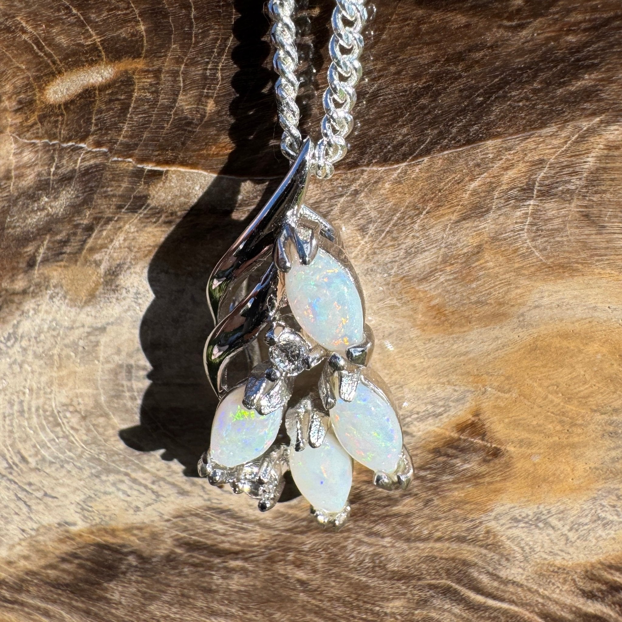 1.6ct Coober Pedy Opal Pendant Necklace ~ 'Kata Tjuta Sprinkle' | 925 Sterling Silver | Solid Australian Opal