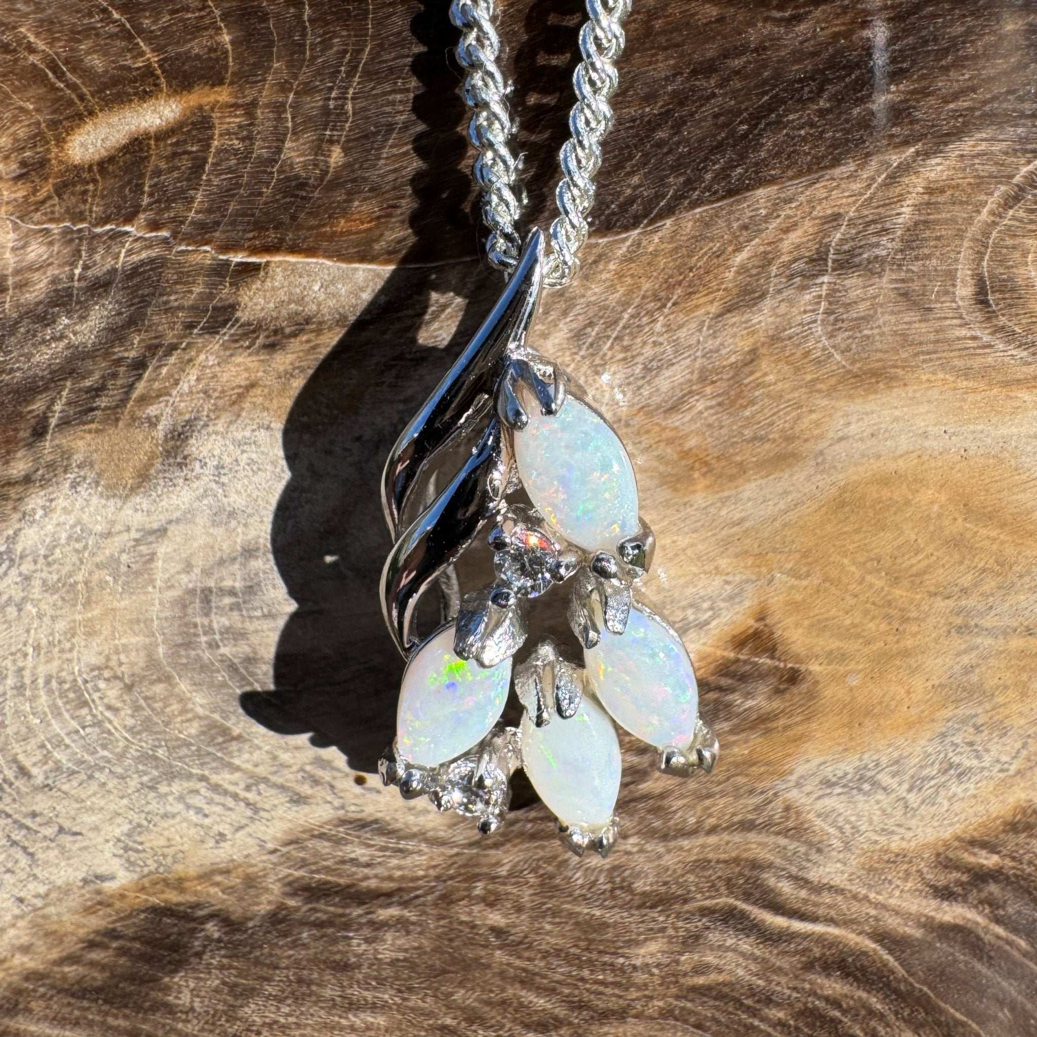 1.6ct Coober Pedy Opal Pendant Necklace ~ 'Kata Tjuta Sprinkle' | 925 Sterling Silver | Solid Australian Opal