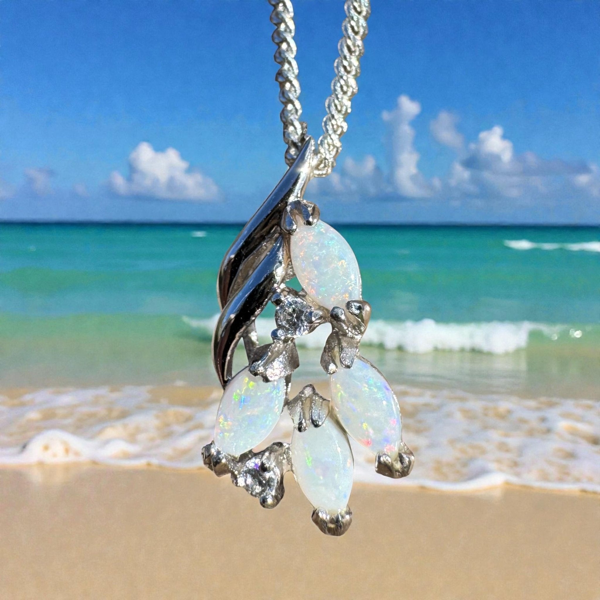 1.6ct Coober Pedy Opal Pendant Necklace ~ 'Kata Tjuta Sprinkle' | 925 Sterling Silver | Solid Australian Opal