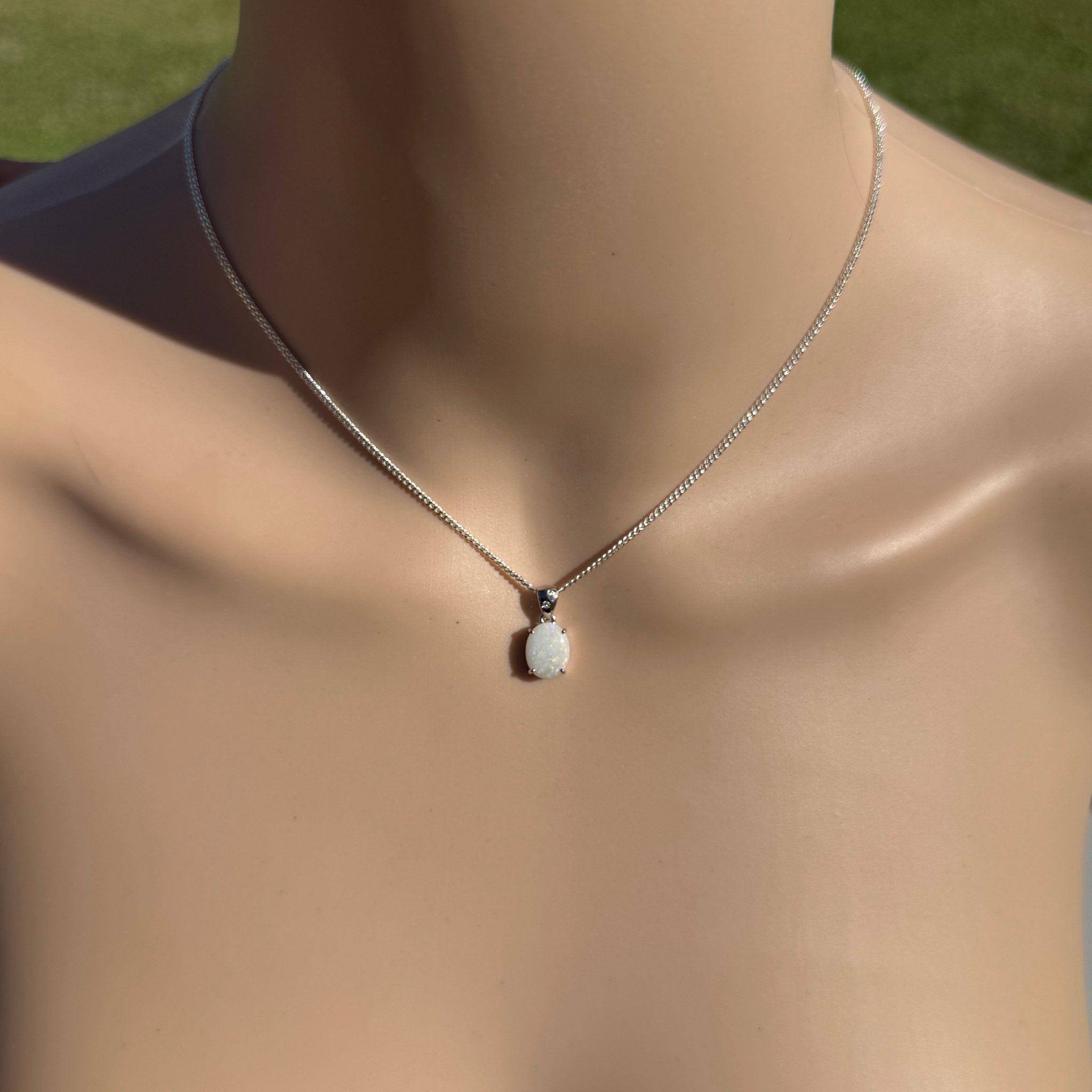 1.6ct Coober Pedy Opal Pendant Necklace ~ 'Mintaro Mist' | 925 Sterling Silver | Solid Australian Opal