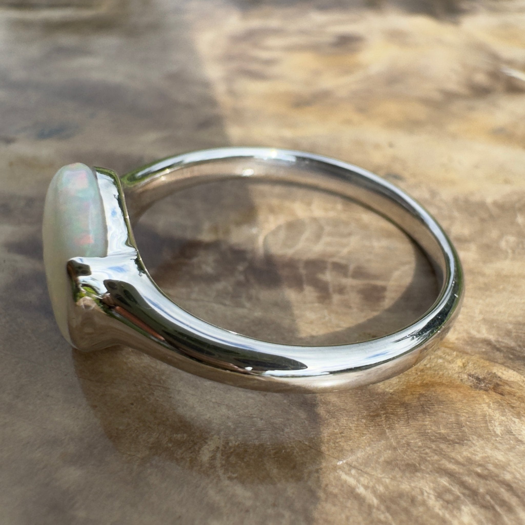 1.7ct Coober Pedy Opal Ring ~ 'Yorke Radiance' | 925 Sterling Silver | Solid Australian Opal