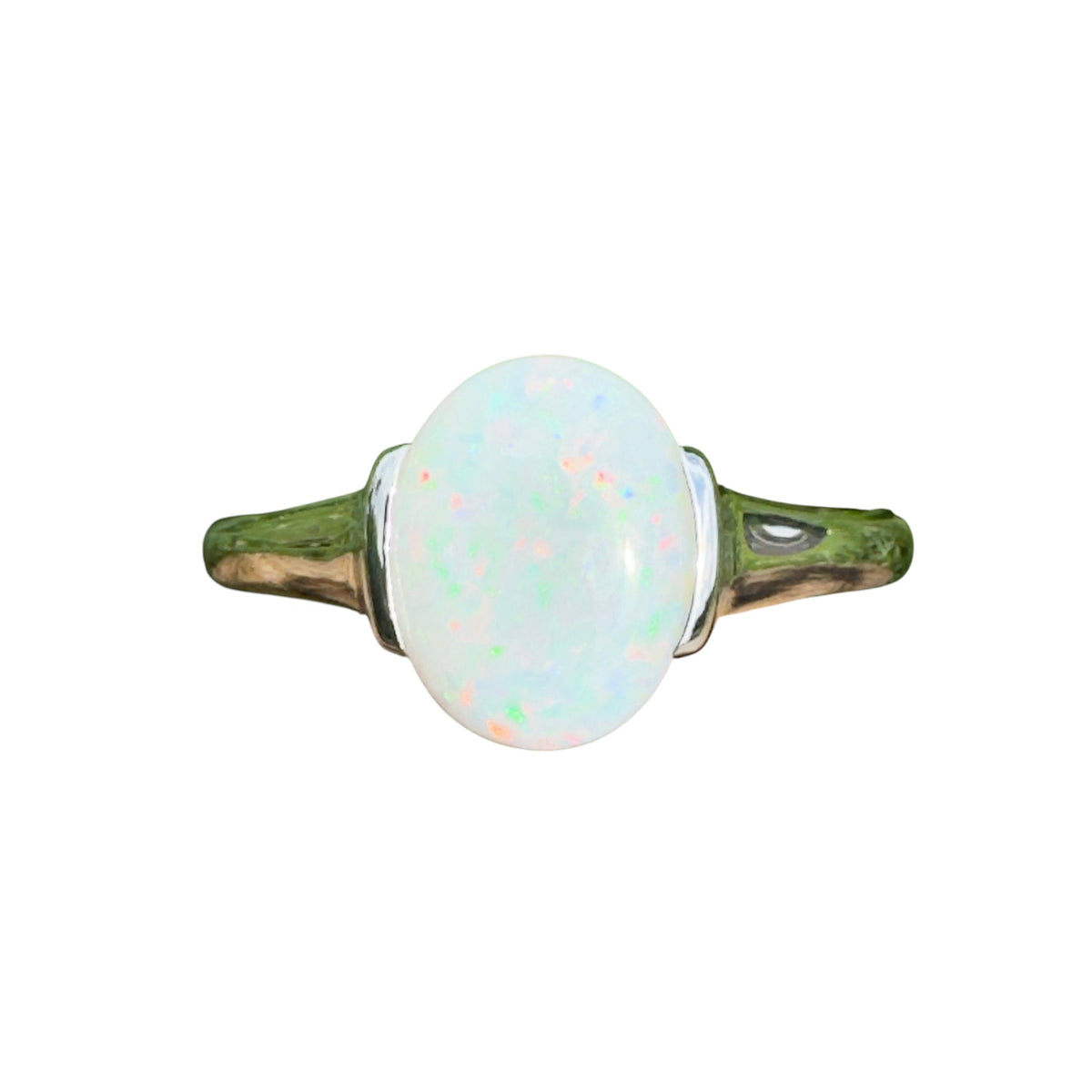 1.7ct Coober Pedy Opal Ring ~ 'Yorke Radiance' | 925 Sterling Silver | Solid Australian Opal