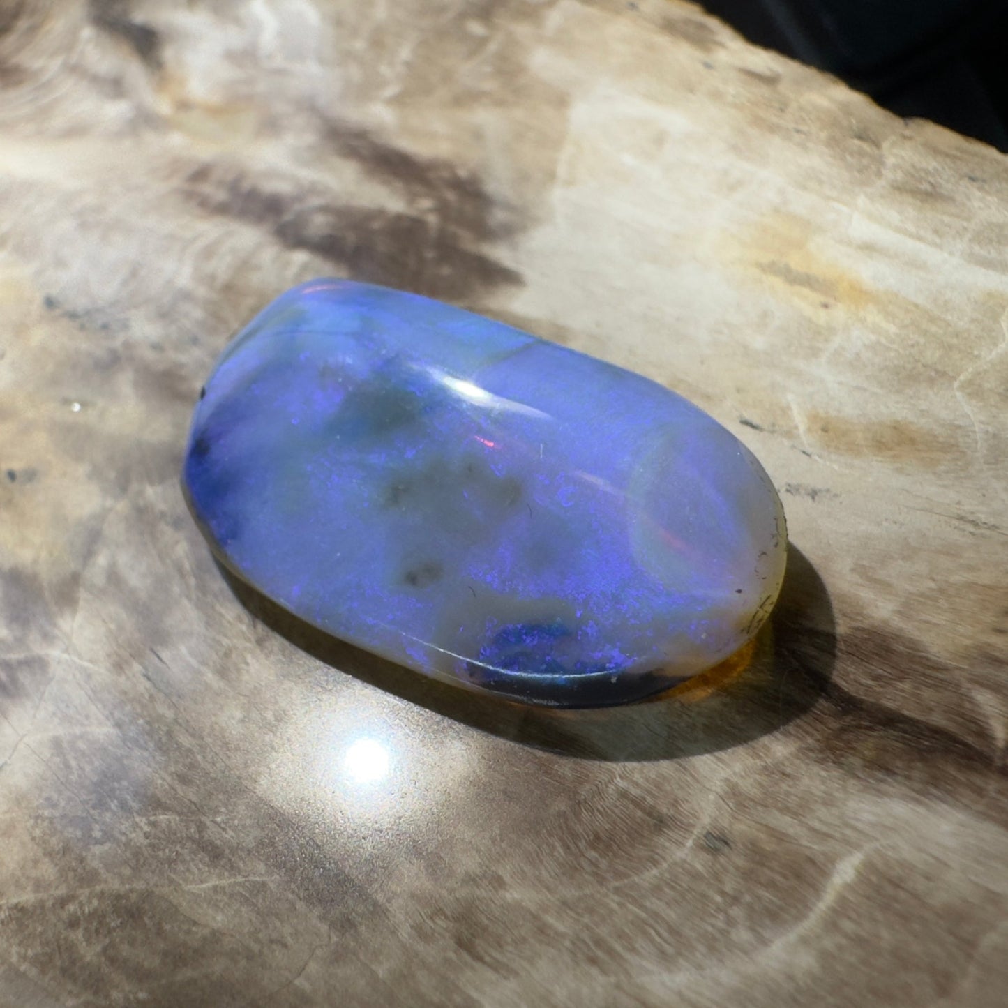 17ct Hand - Cut Solid Lightning Ridge Opal