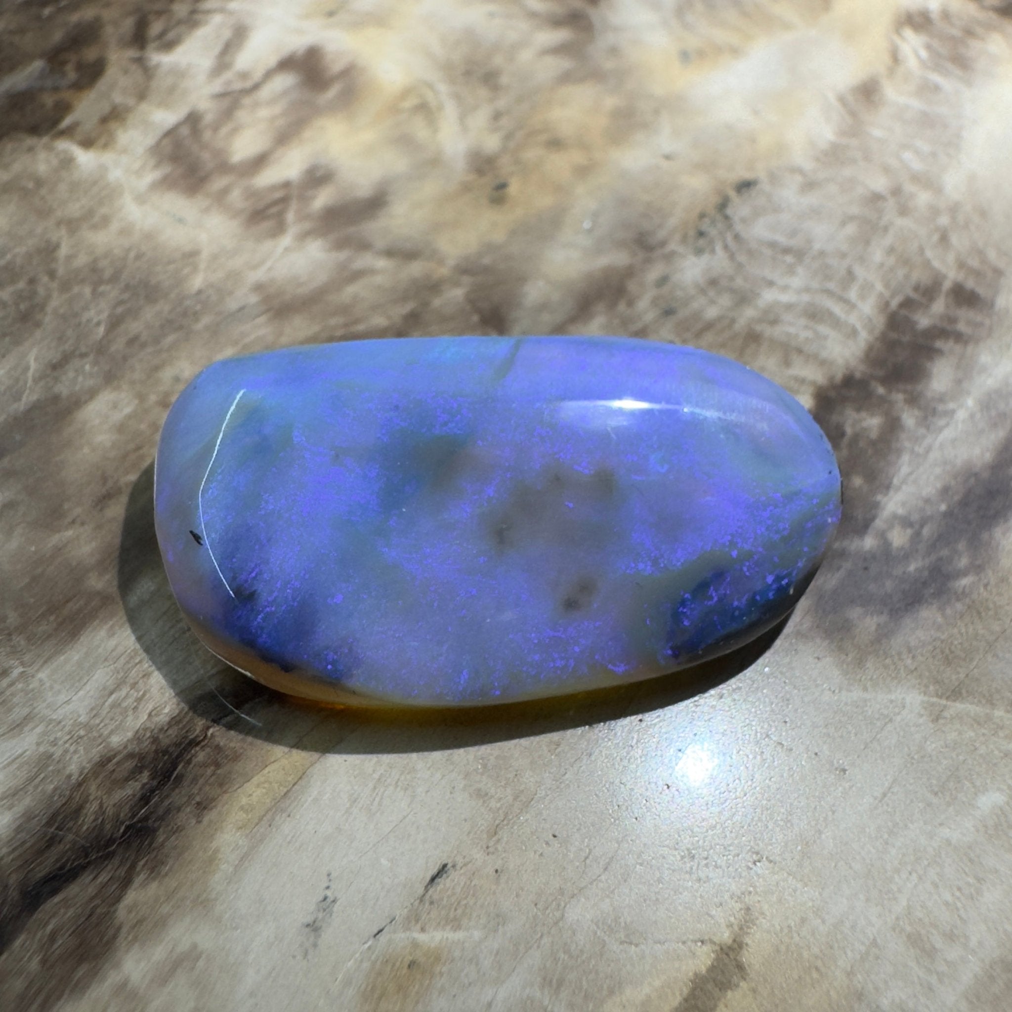 17ct Hand - Cut Solid Lightning Ridge Opal