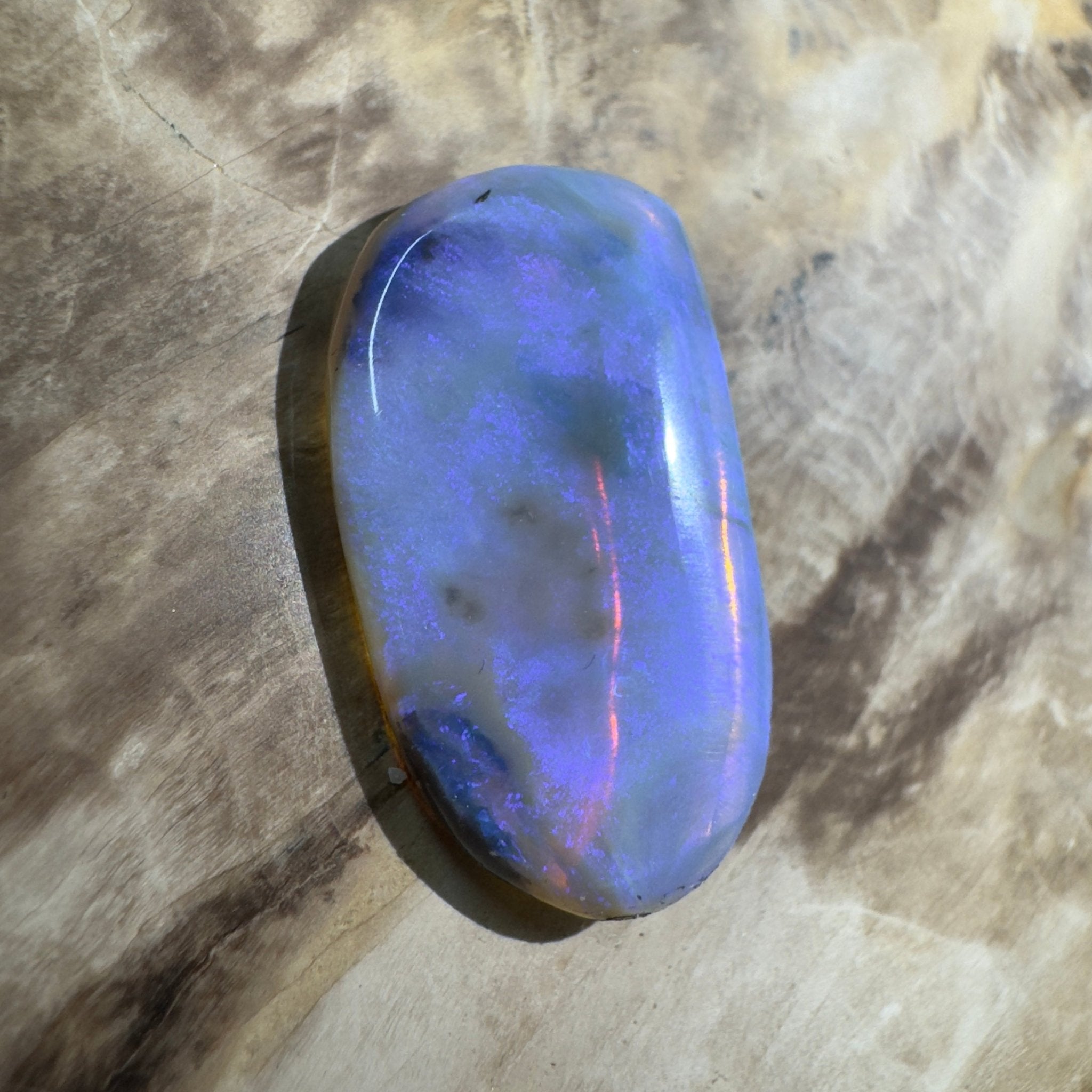 17ct Hand - Cut Solid Lightning Ridge Opal